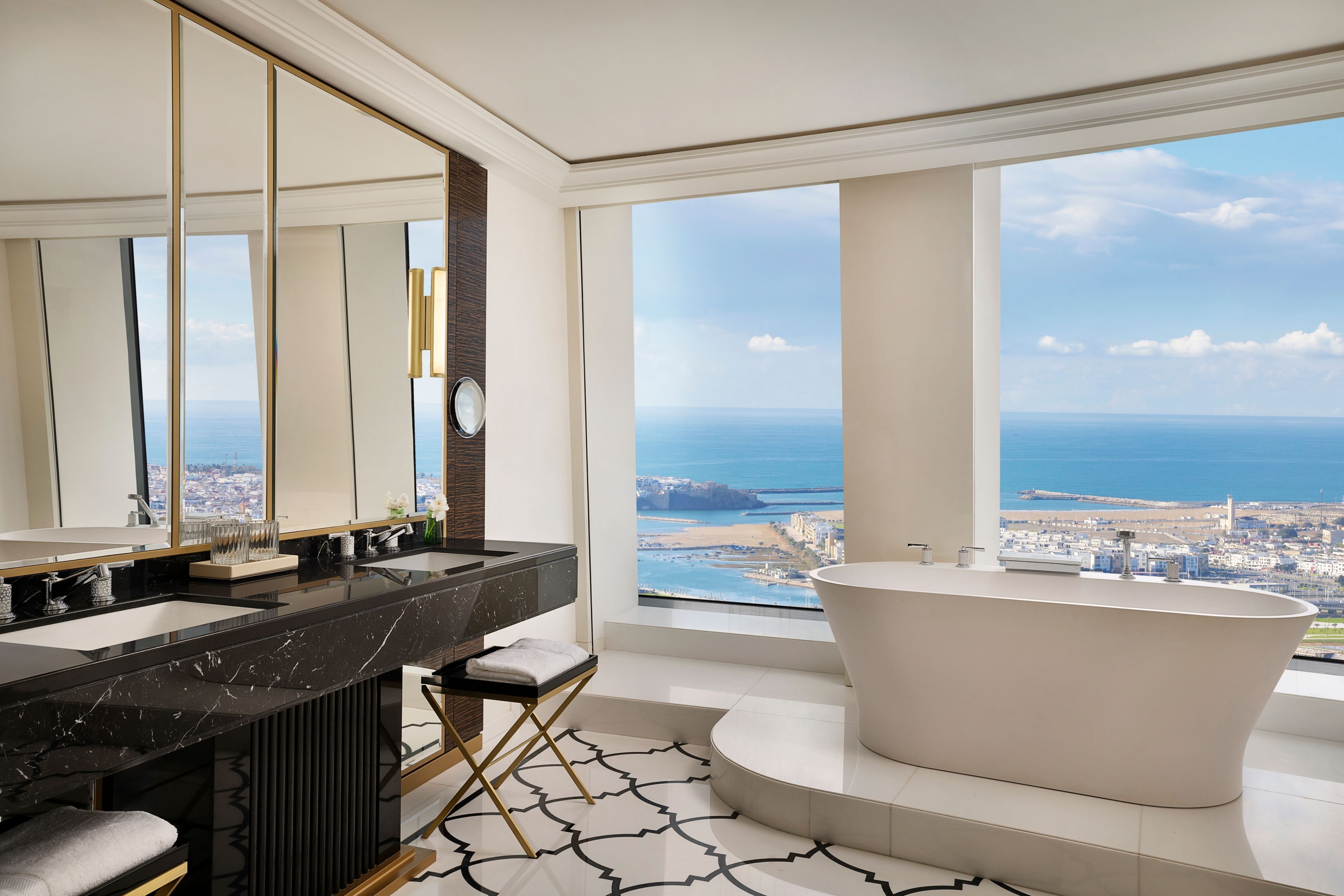 image of a Suite Bathroom, image courtesy of Waldorf Astoria Rabat Salé