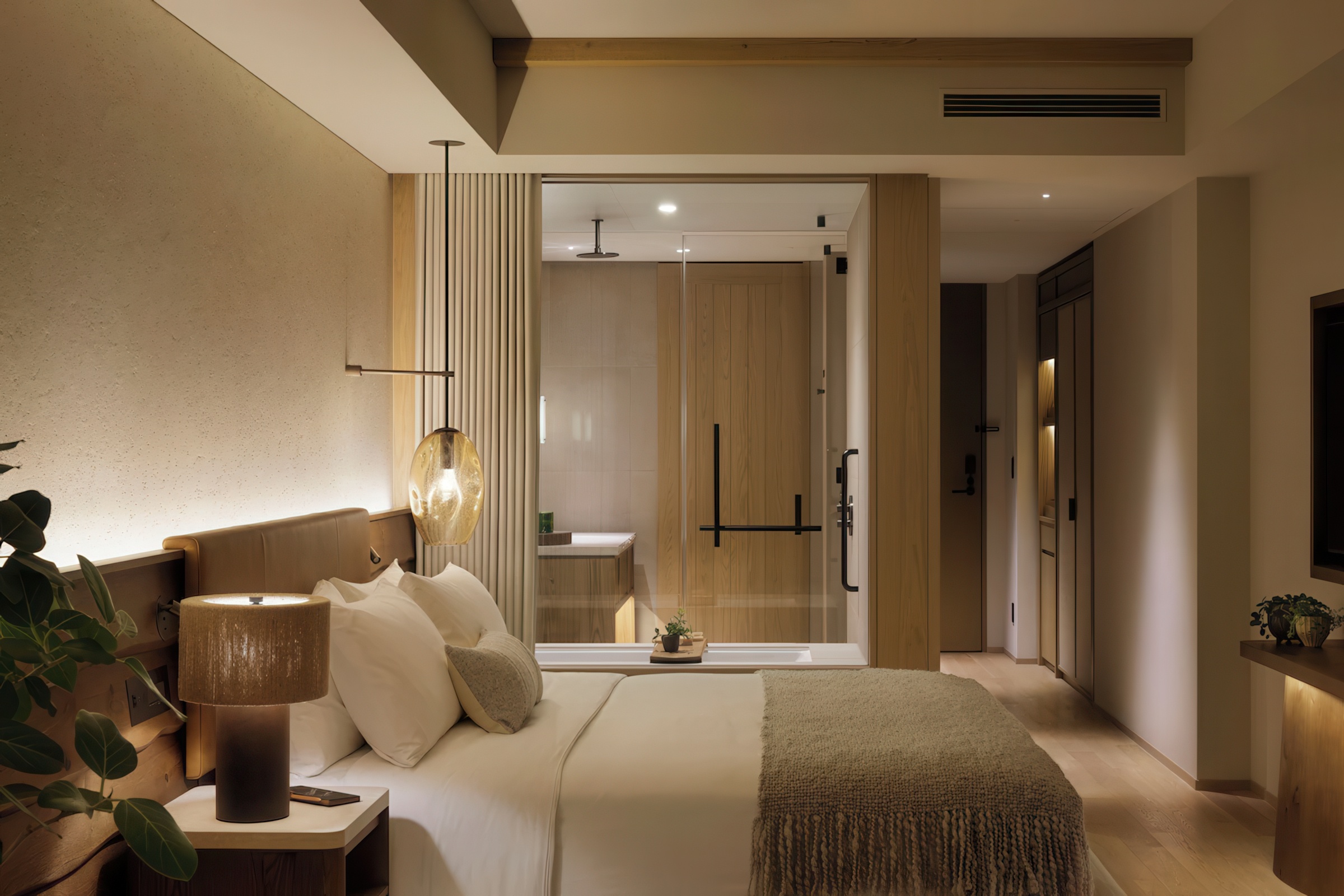 image of guest room Interior, image courtesy of 1 Hotel Tokyo