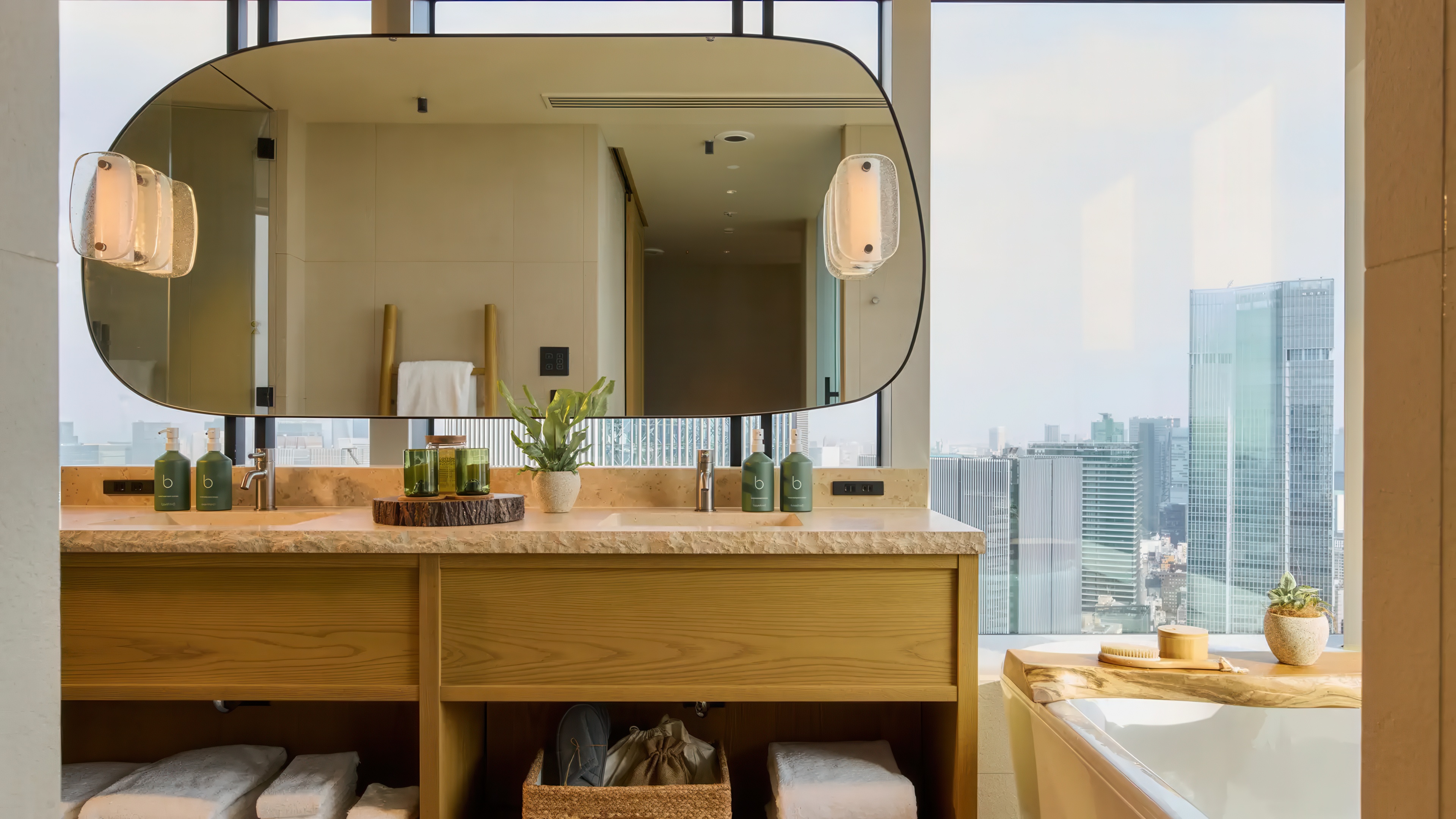 image of guest room Interior, image courtesy of 1 Hotel Tokyo