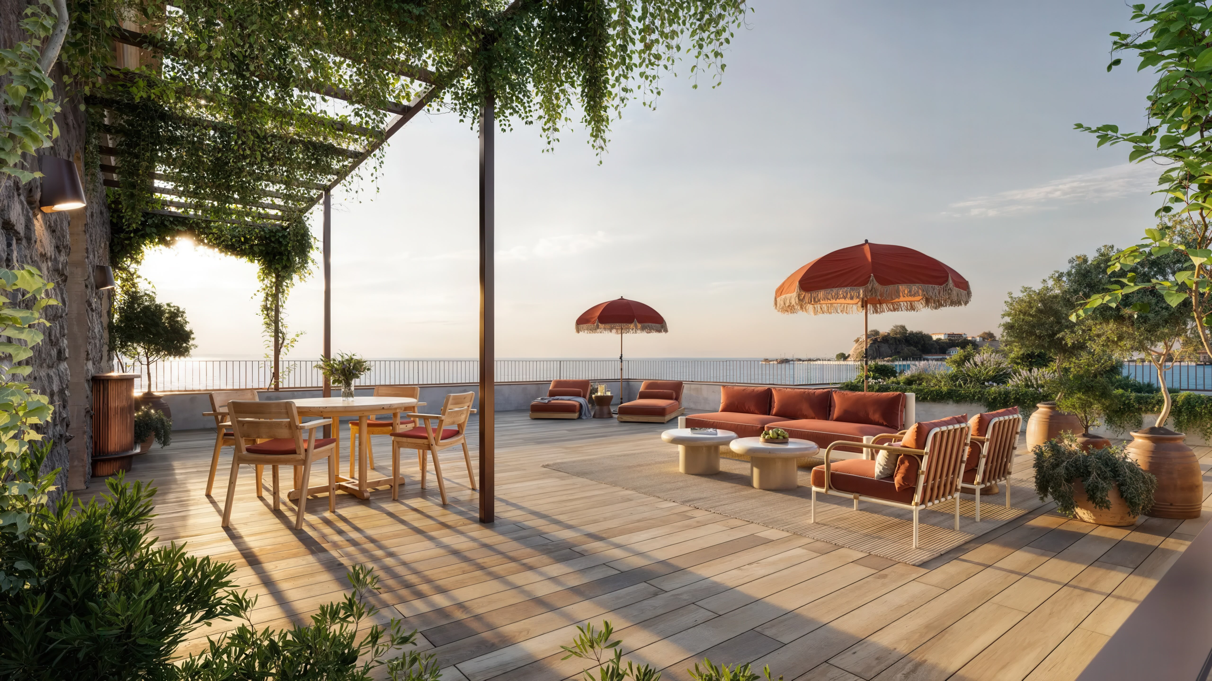 image of the Delos Suite Terrace, image courtesy of Zannier Île de Bendor