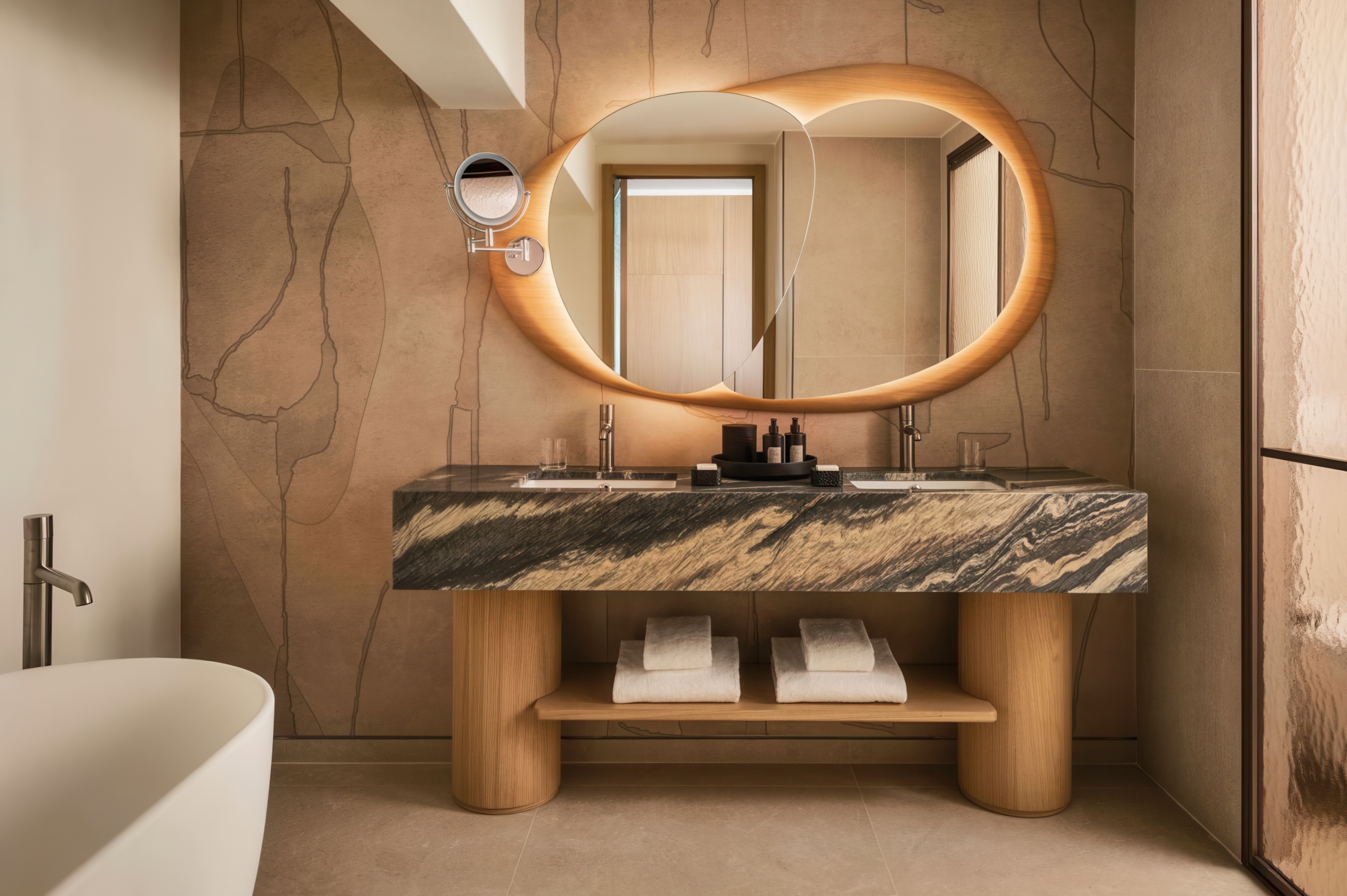 Image of a Deluxe Bathroom, image courtesy of W Sardinia Poltu Quatu