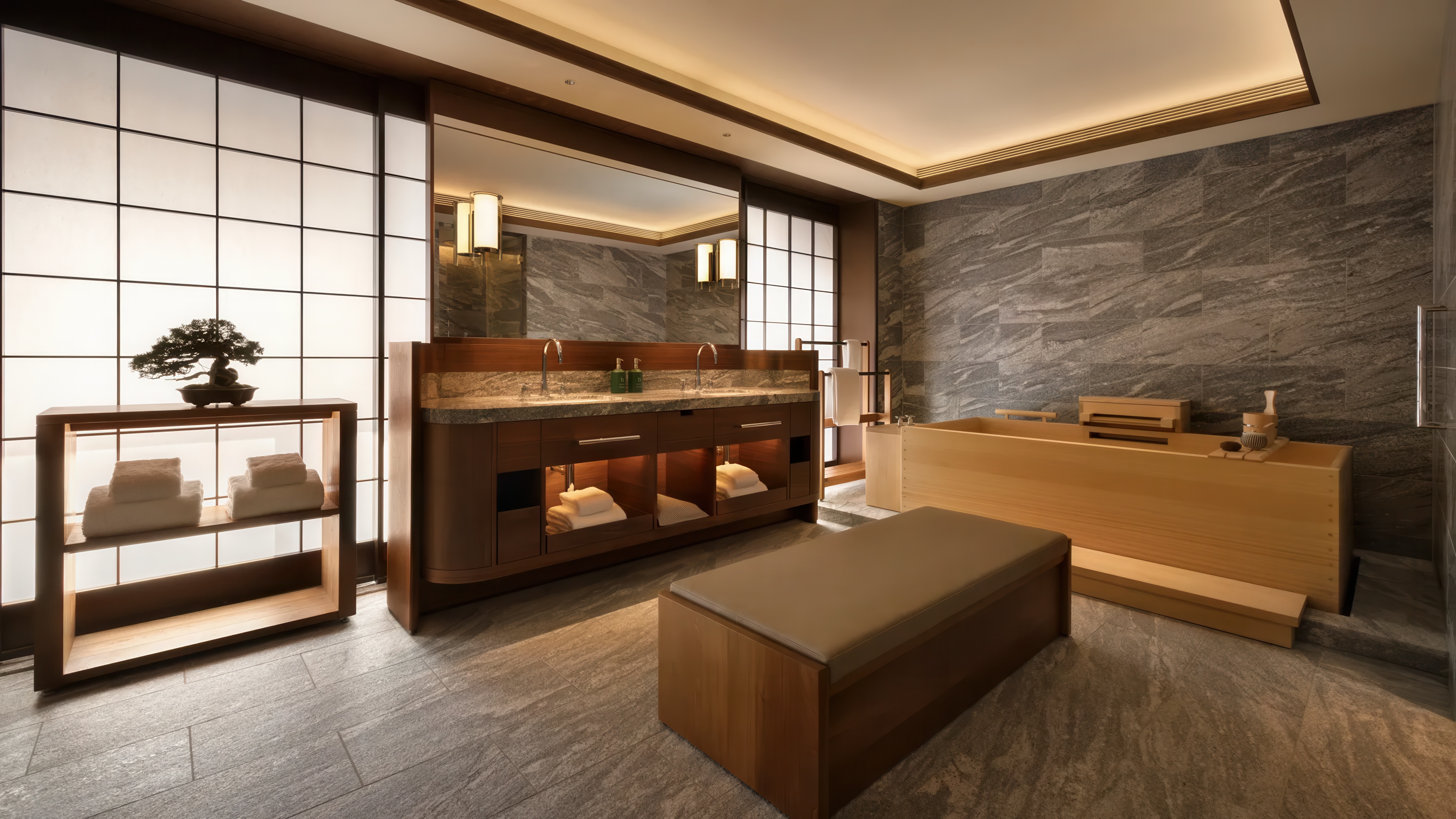 image of a Suite Bathroom, image courtesy of Capella Kyoto