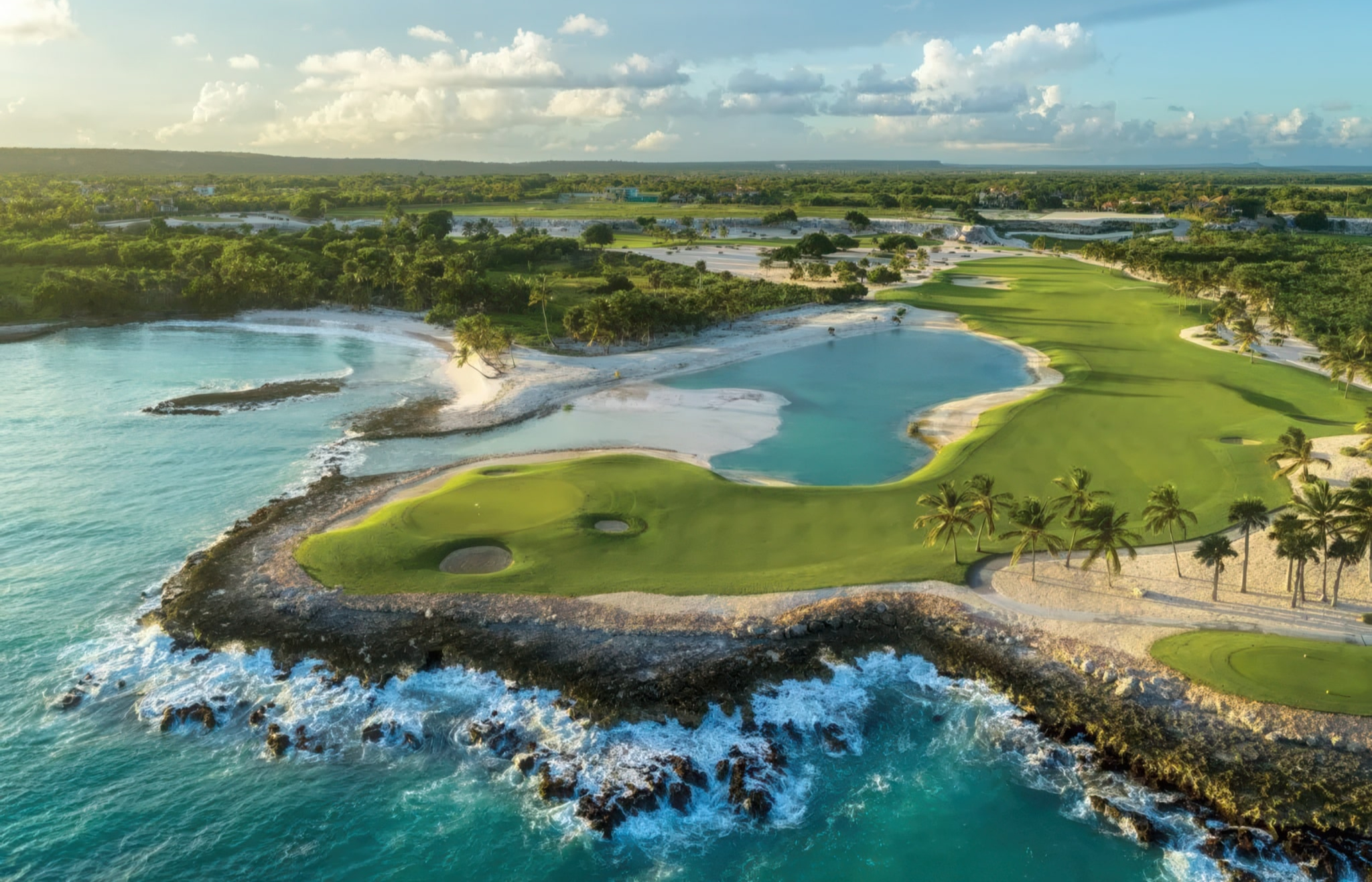 Punta Espada Golf Club, designed by Jack Nicklaus, surrounds the St. Regis Cap Cana Resort