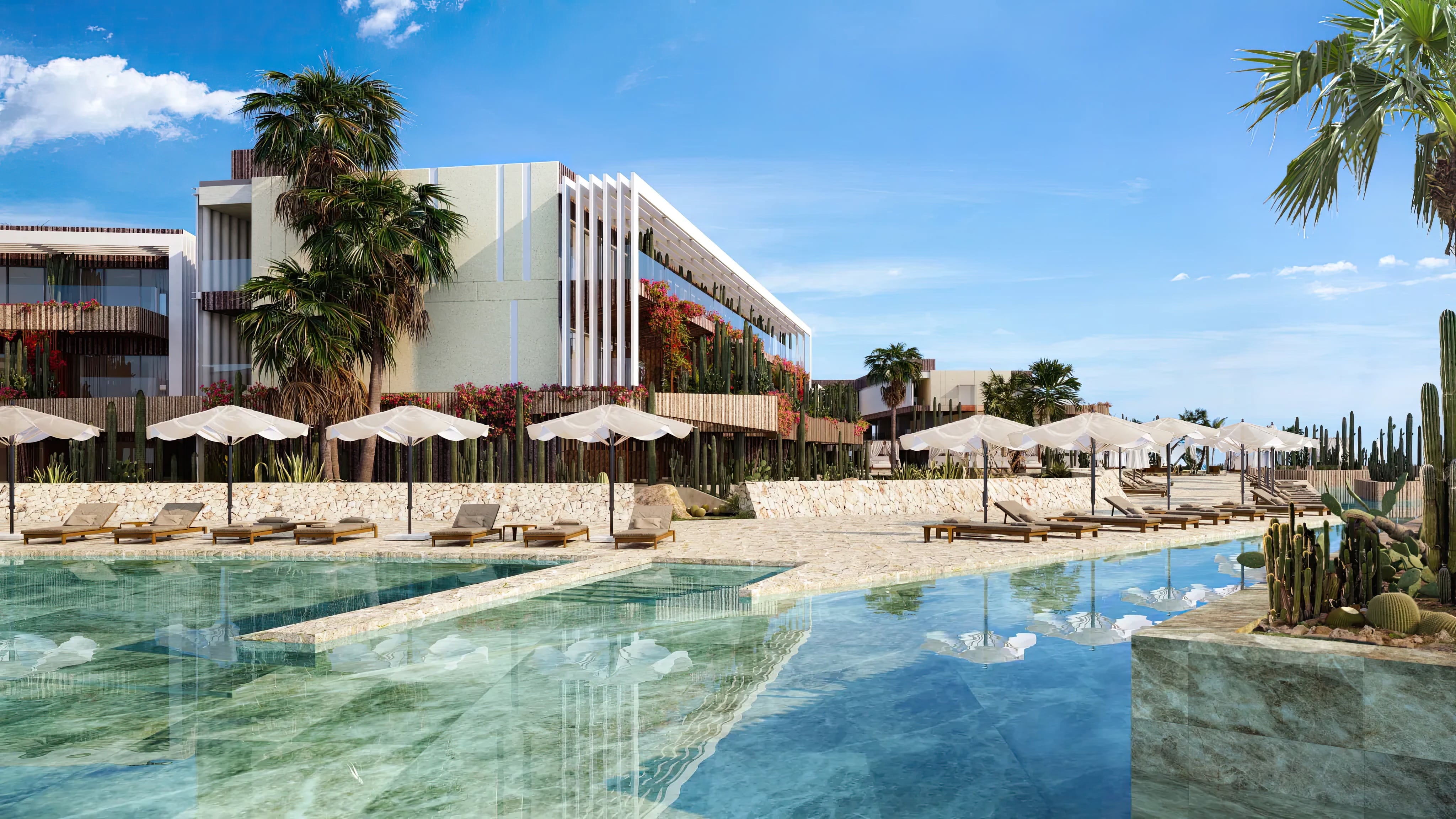 Exterior and pool of Secrets Baby Beach Aruba