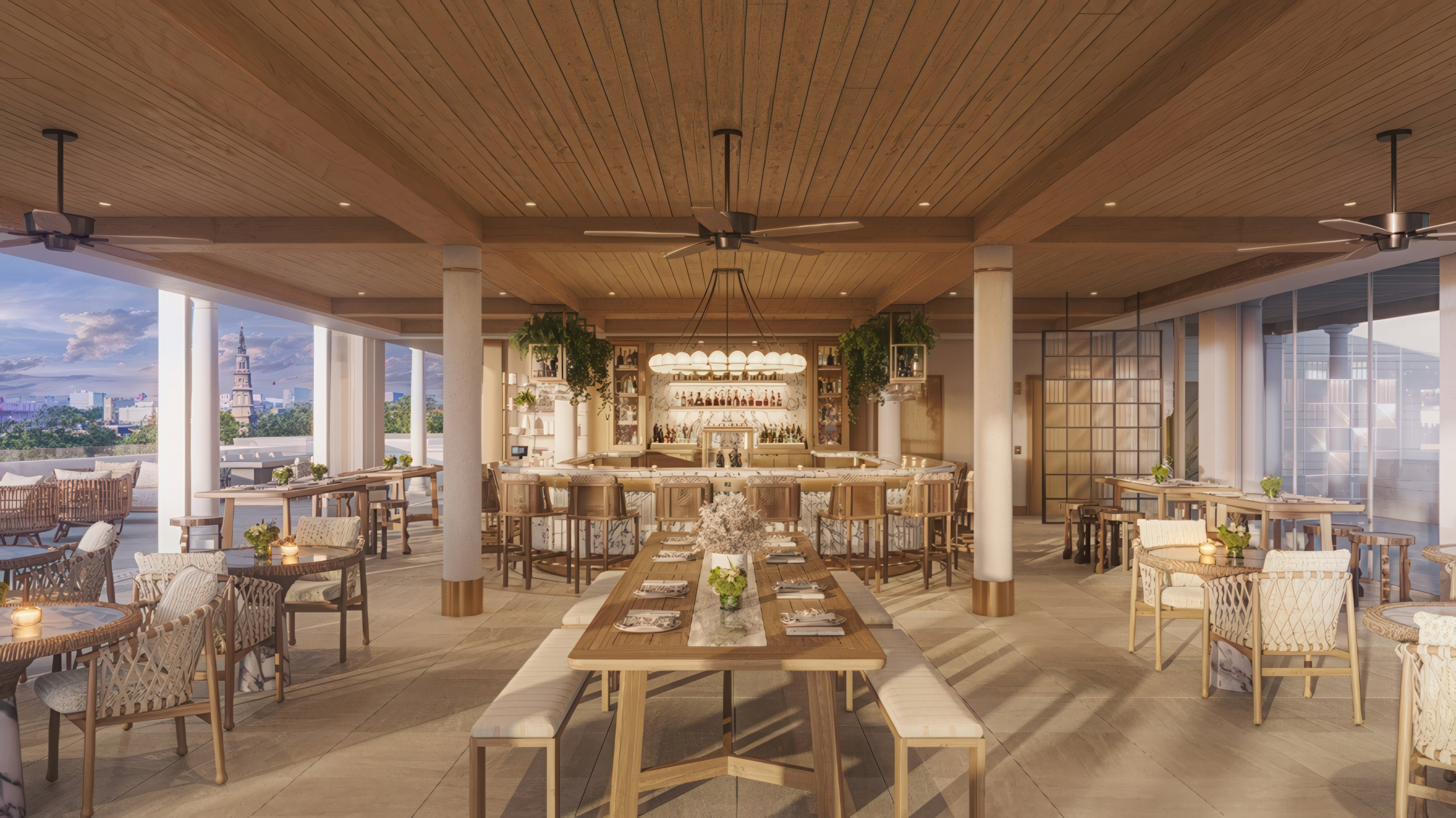 Dining options at The Cooper, set to open in Charleston this fall