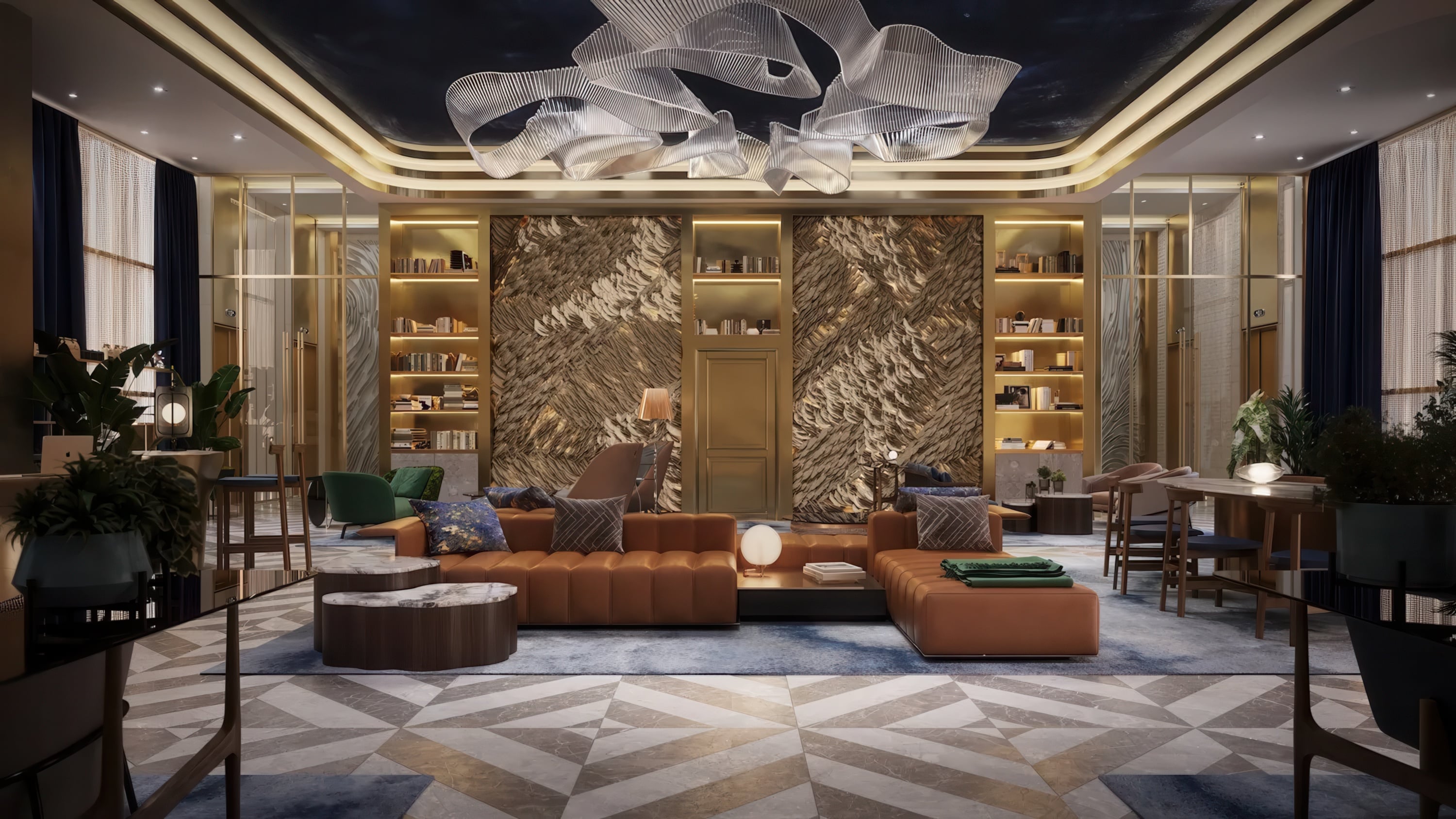 Lobby rendering of Andaz Toronto