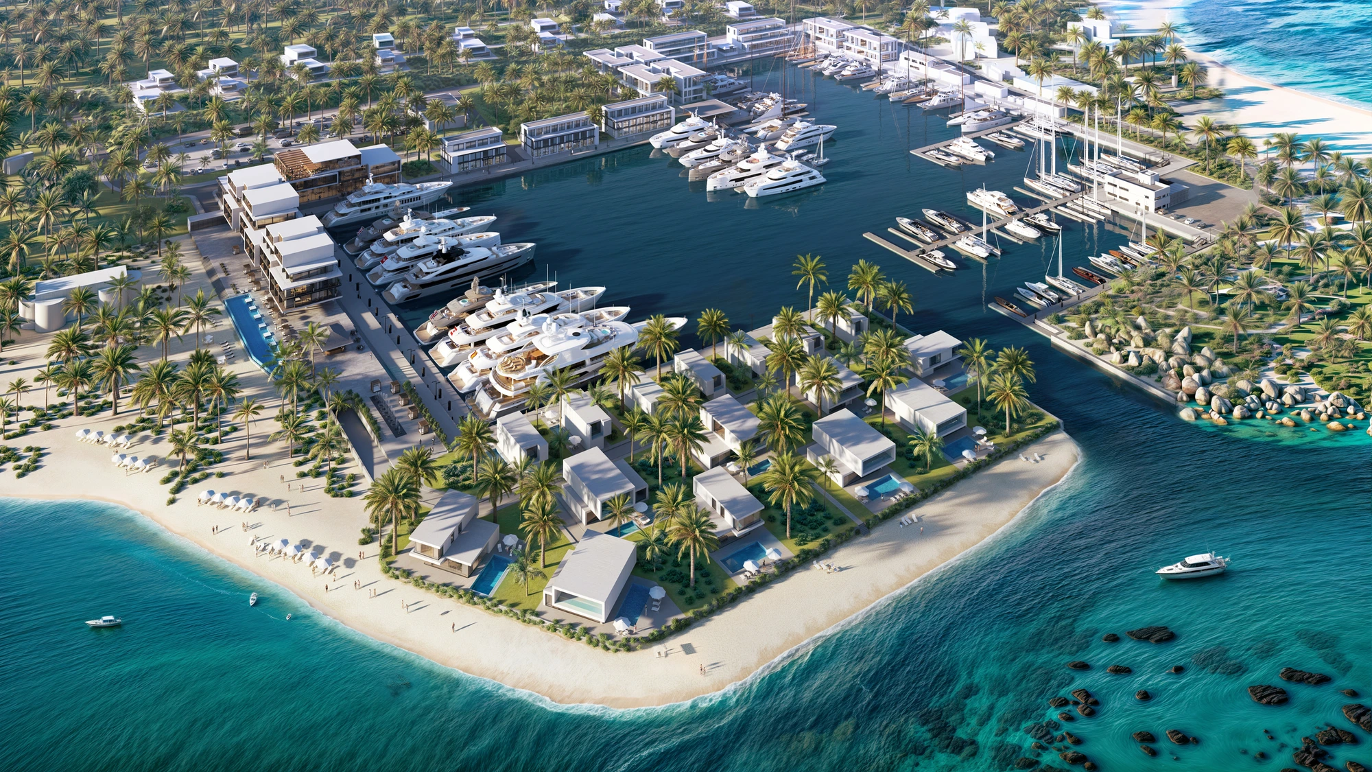 Rendering of the Port Nimara Development, image courtesy of Equinox Hotels
