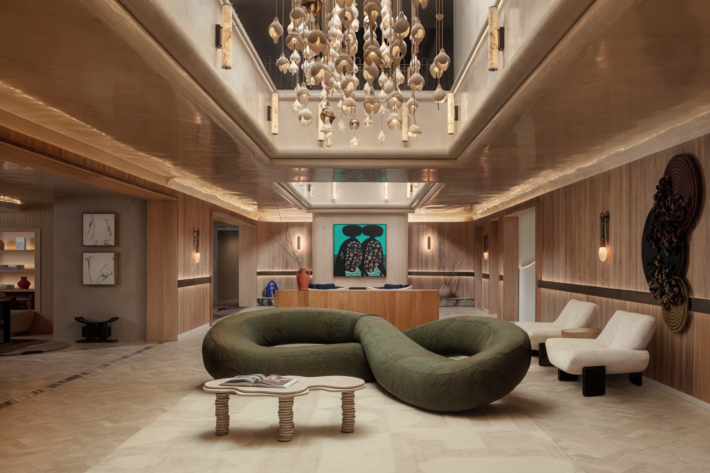 Rendering of the lobby at Morea House, an Autograph Collection Hotel