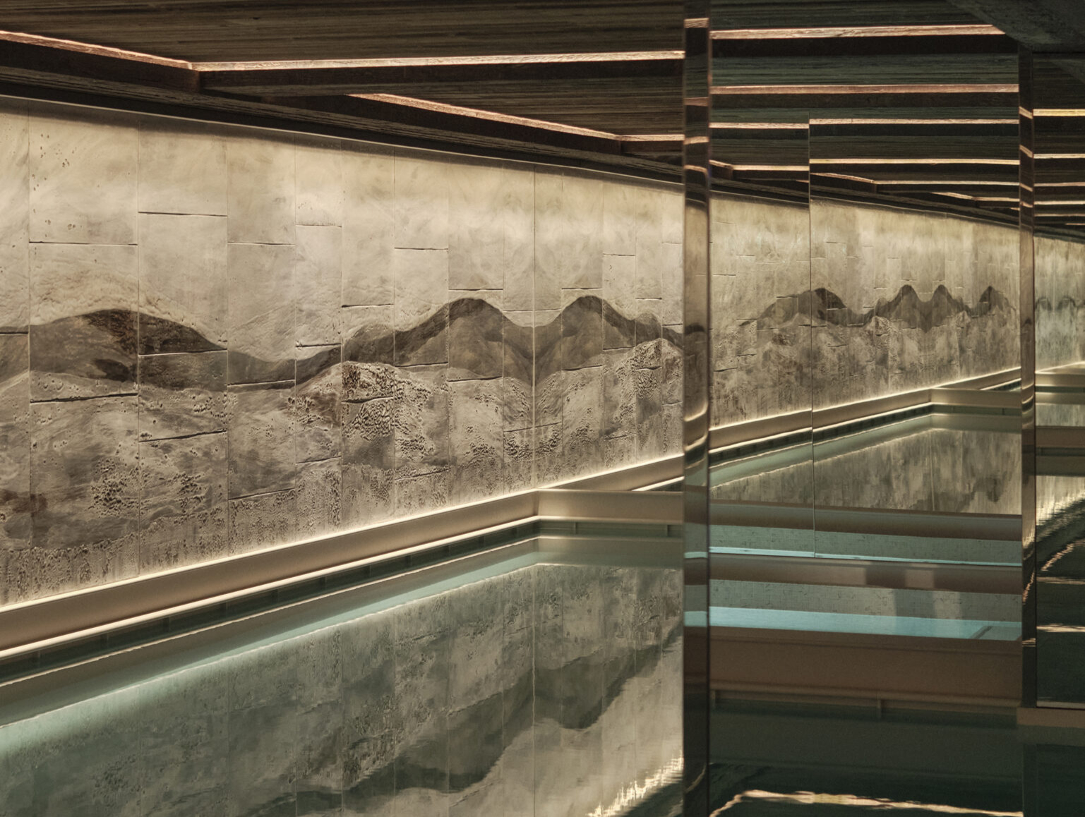 Image of the indoor pool at Asaya Spa, image courtesy of Rosewood Courchevel Le Jardin Alpin