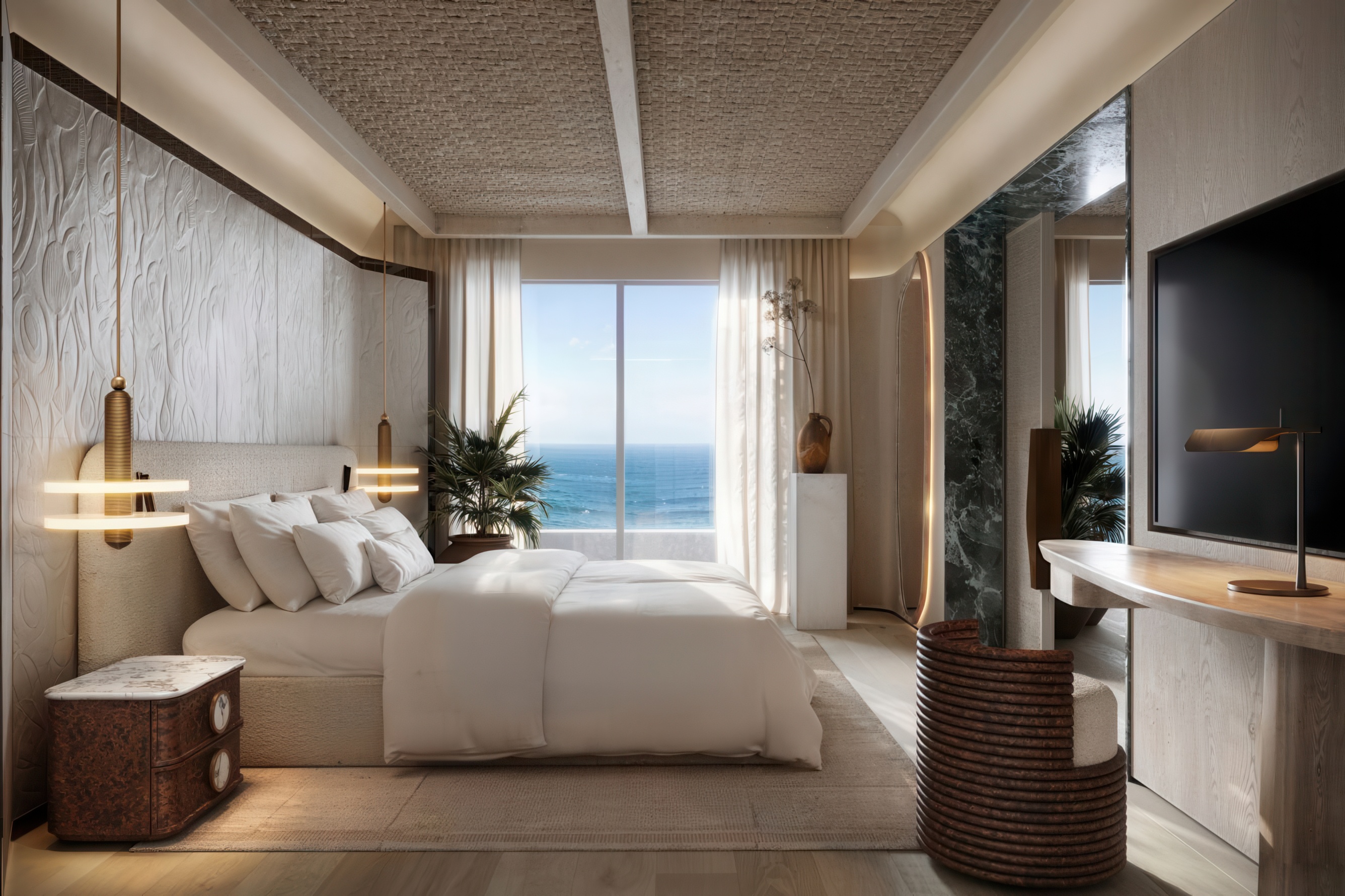 Rendering of a suite at Morea House, an Autograph Collection Hotel