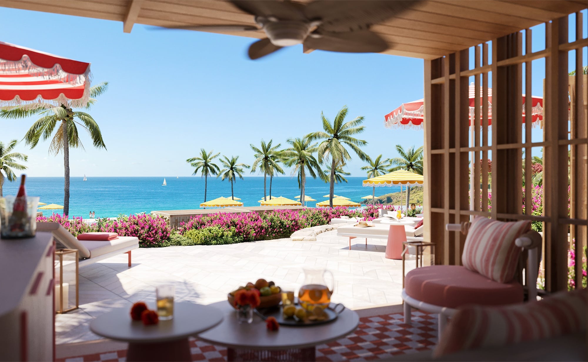 Rendering of The Setai St. Maarten Cabana View
