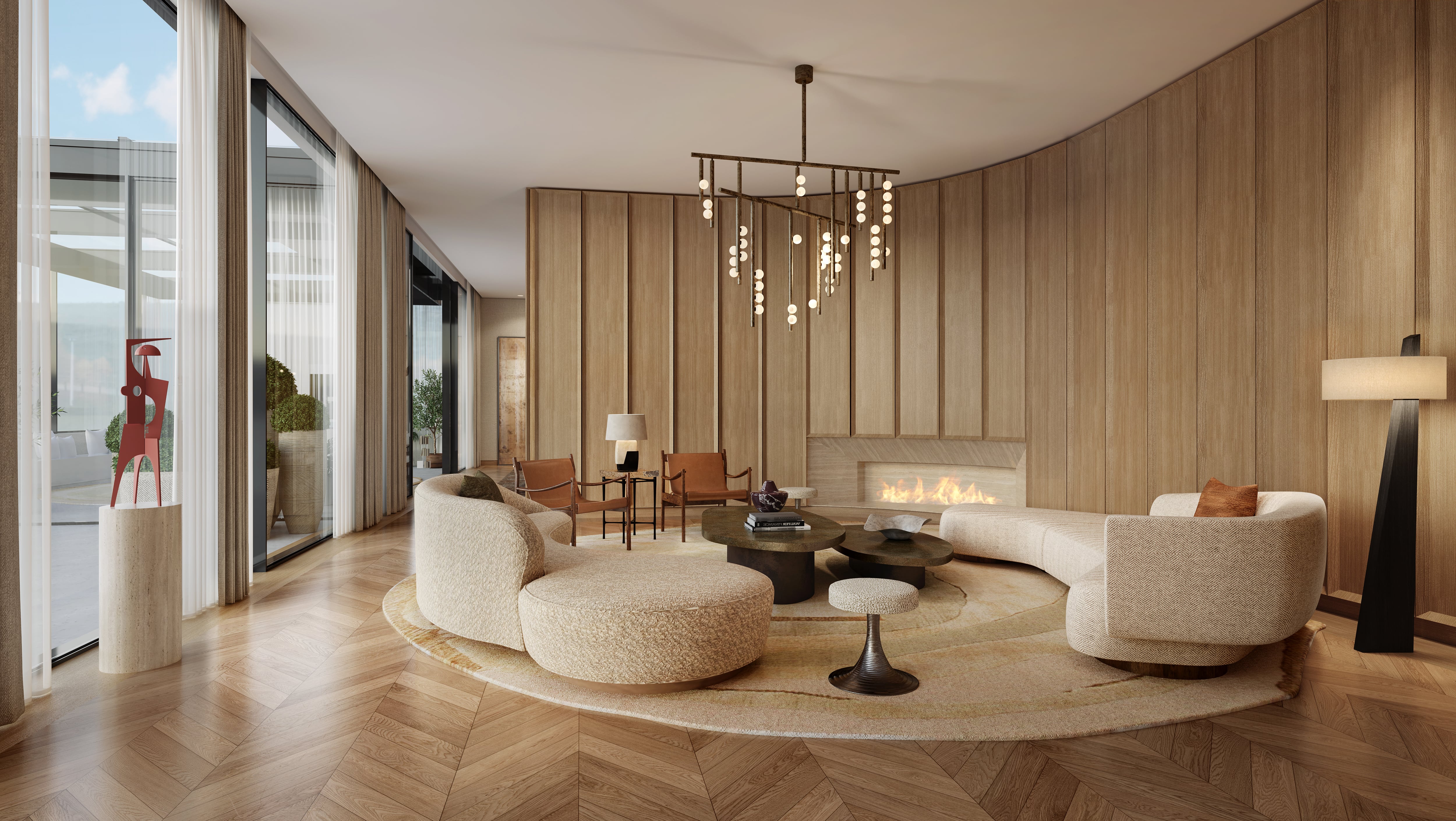 Four Seasons Philadelphia at Comcast Center penthouse formal living space on the Sky Garden Floor debuting this December