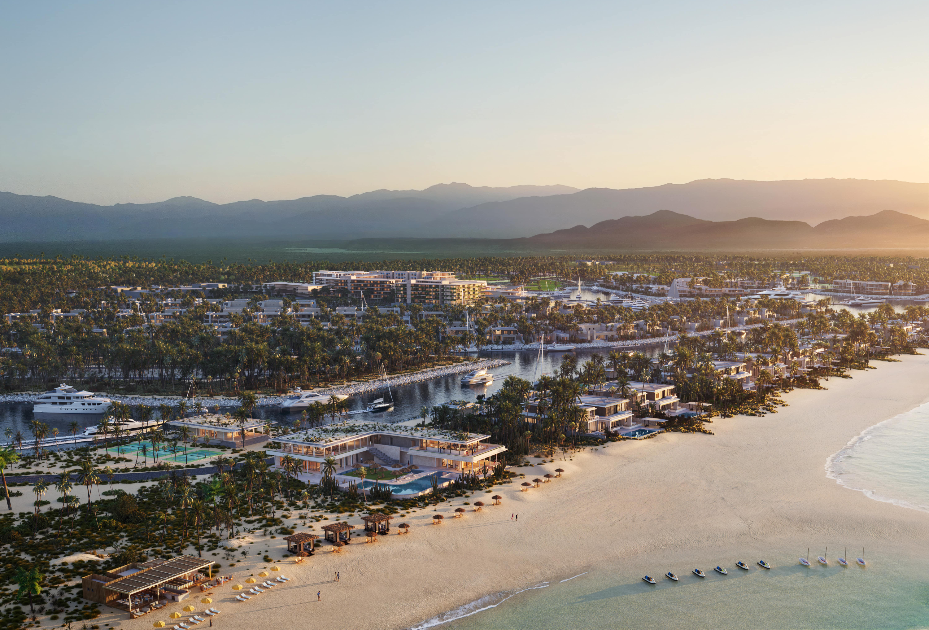 Rendering of Costa Palmas waterfront community near Los Cabos