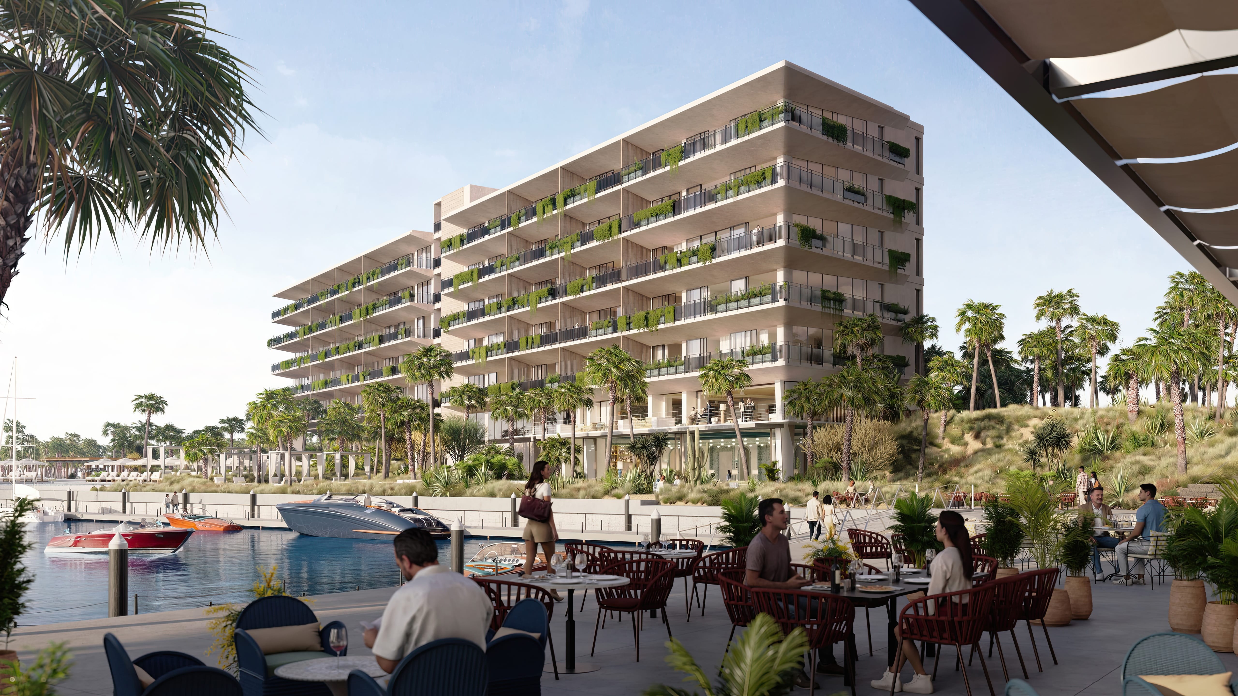 Rendering view of Casa Blake at Costa Palmas from Marina Village