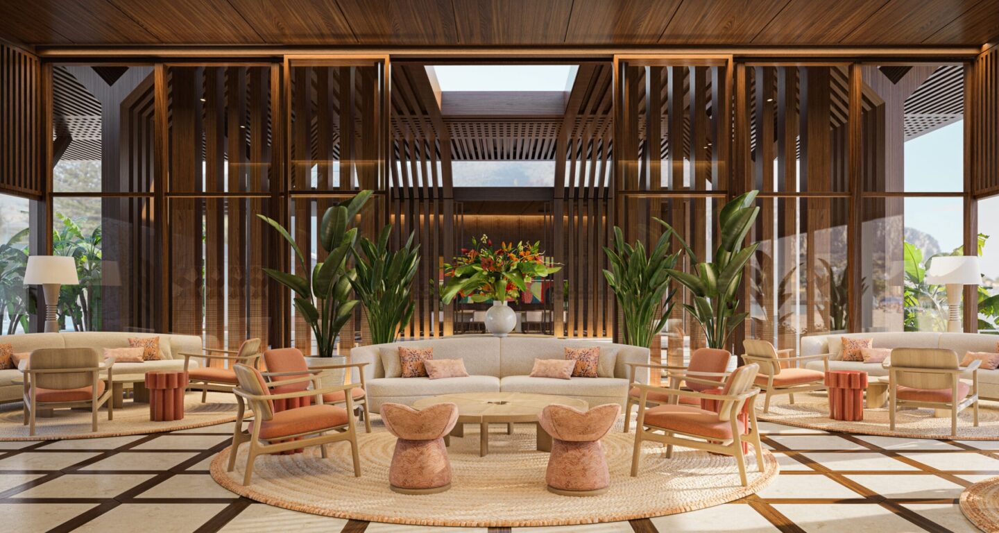 Rendering of The Setai St. Maarten Lobby