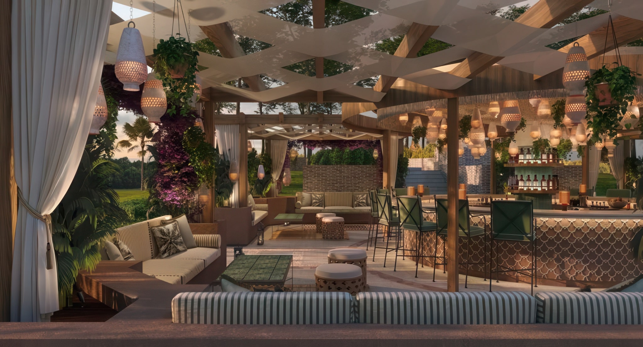 Outdoor dining at Gran Marbella Resort & Beach Club opening this spring in Spain