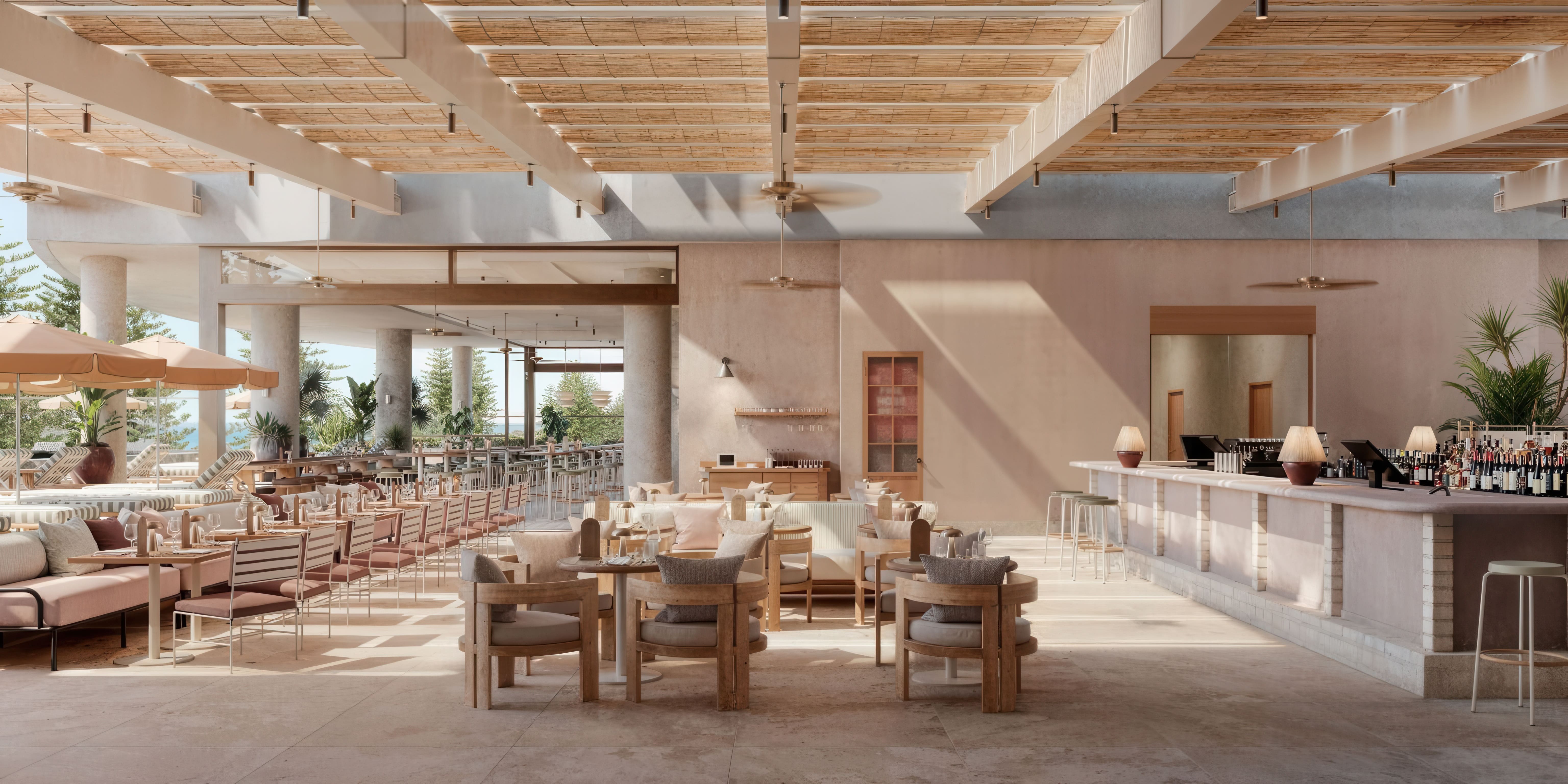 Rendering of Haven Restaurant at Mondrian Gold Coast