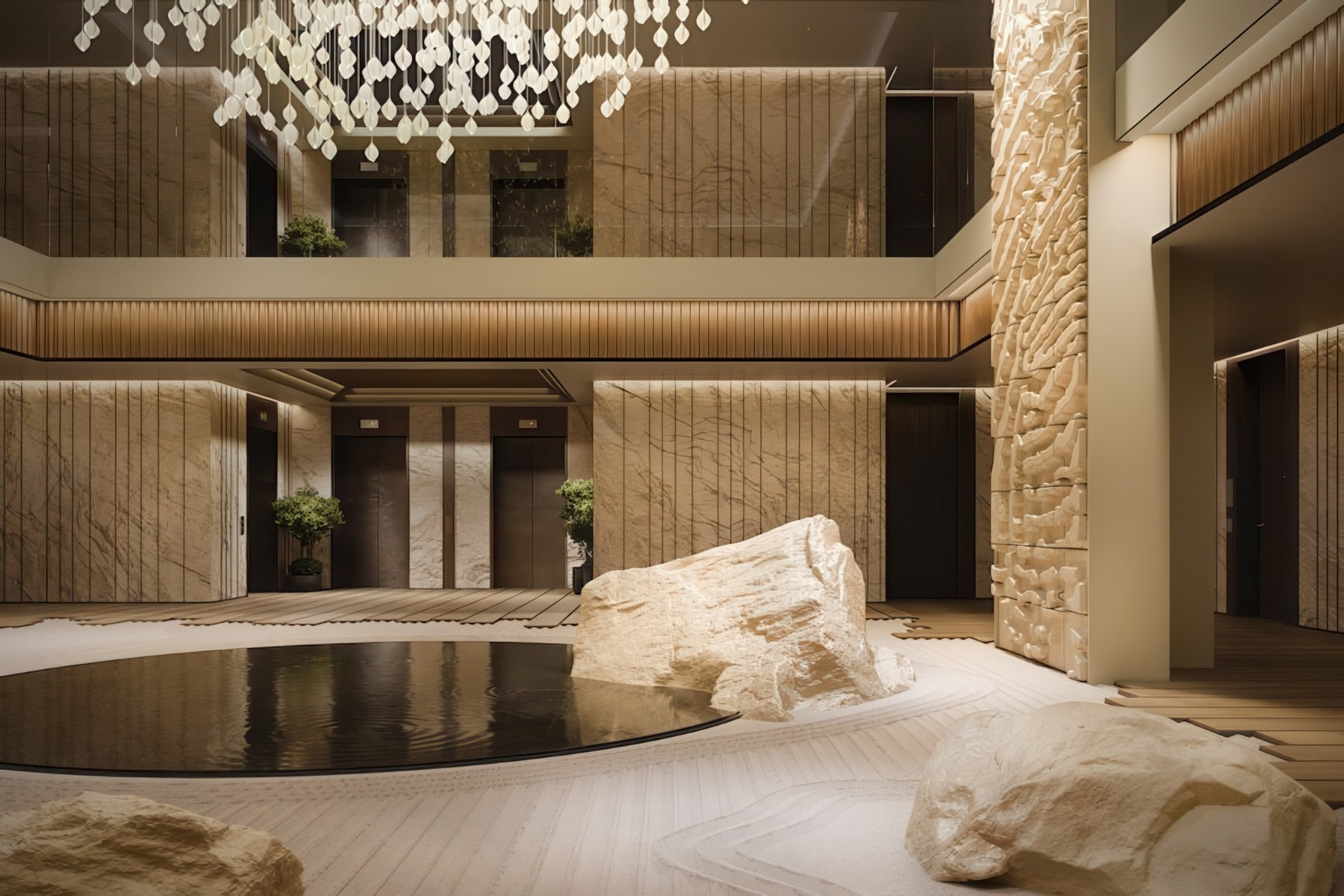 Atrium floor at Aman Nai Lert Bangkok