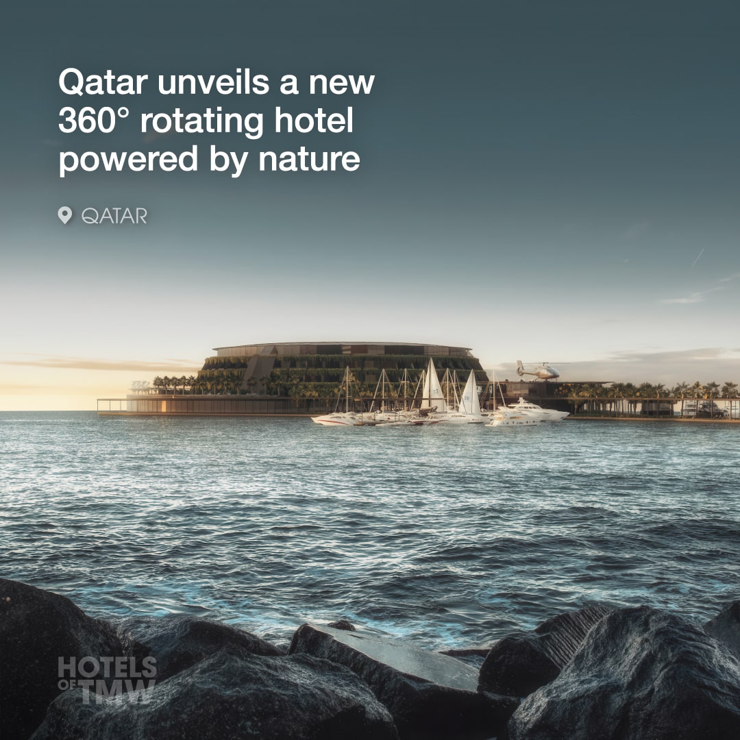 Qatar Unveils a 360° Rotating Hotel Powered by Nature