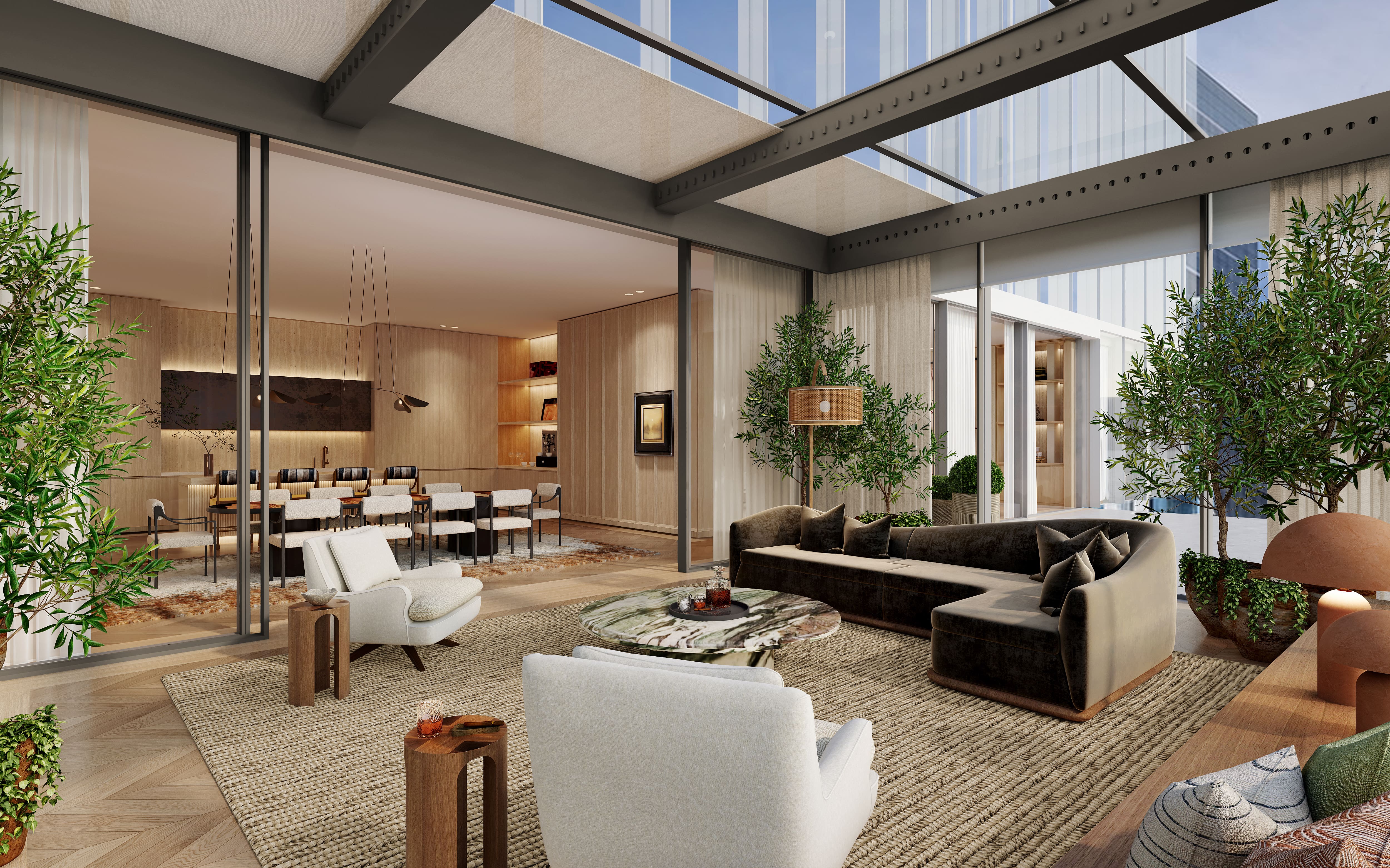 Four Seasons Philadelphia at Comcast Center's penthouse conservatory on the Sky Garden Floor debuting this December