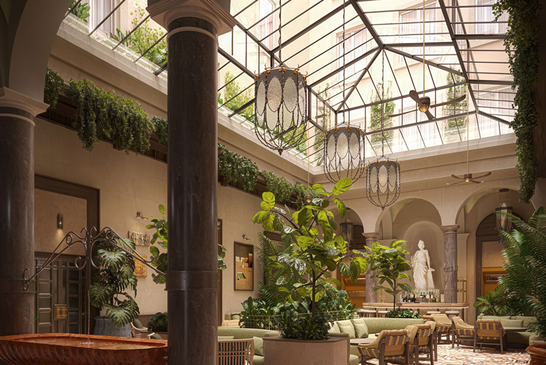 Lobby of Orient Express La Minerva opening in 2025
