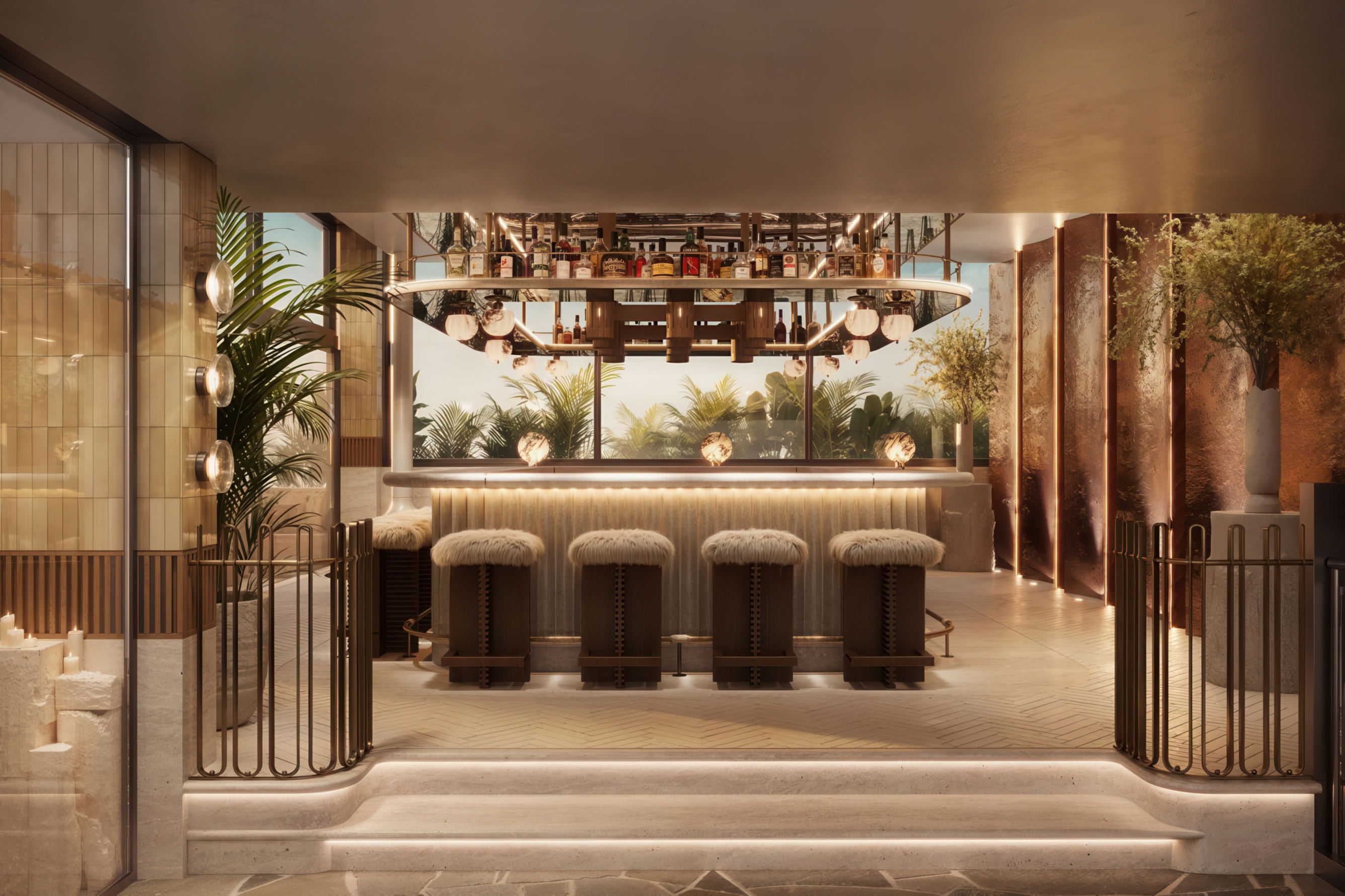 Rendering of dining at Morea House, an Autograph Collection Hotel