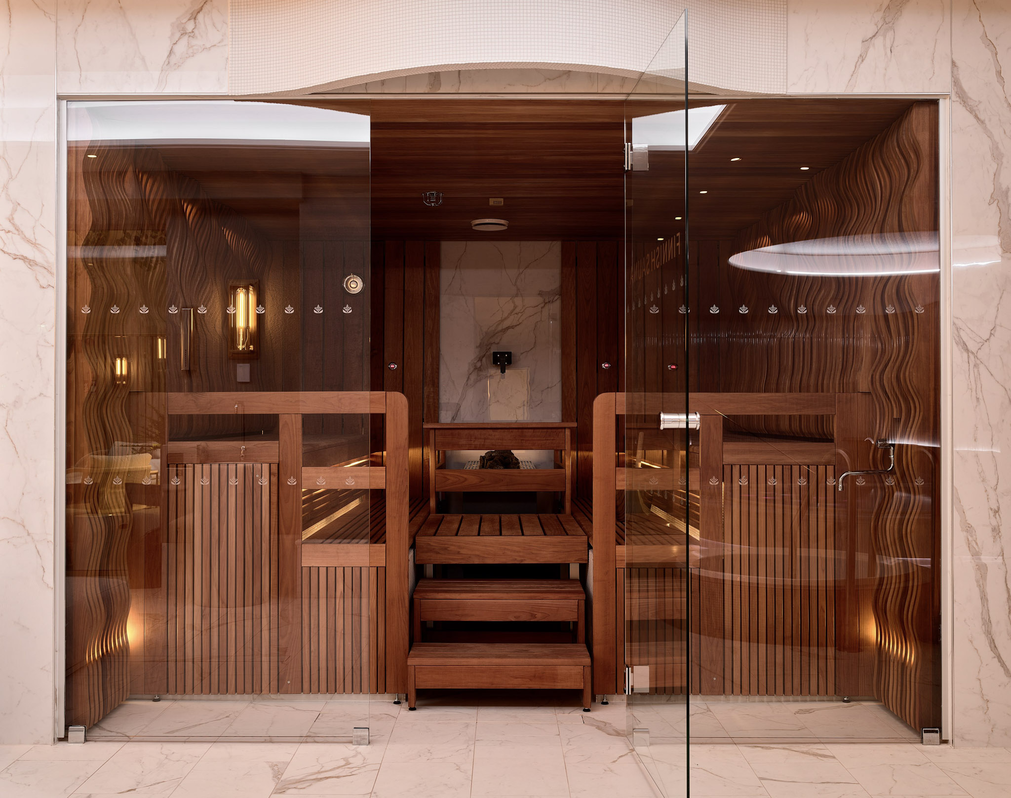 Image of the Finnish Sauna courtesy of Waldorf Astoria Helsinki