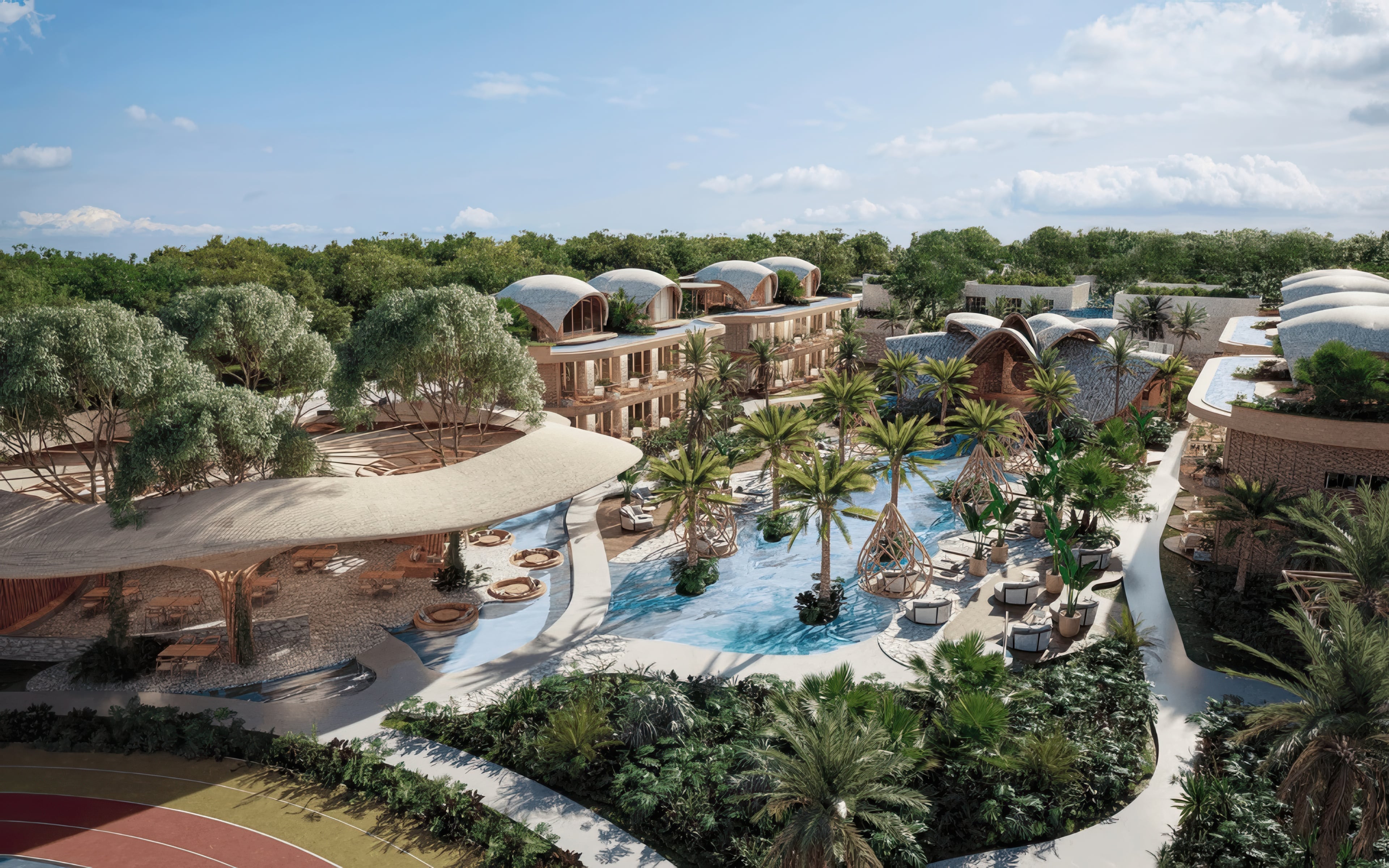 Resort layout at Zamaya Fitness Resort, opening in Tulum Mexico later this year