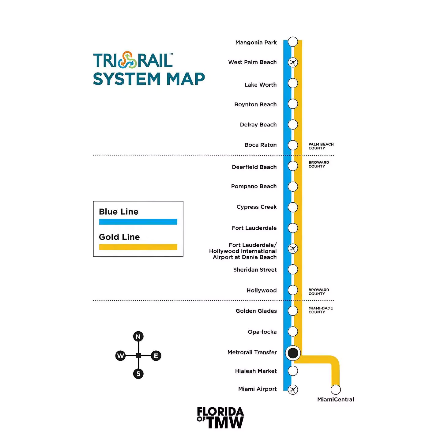 Tri-Rail will soon take you to downtown Miami without a need to switch trains, expected next year