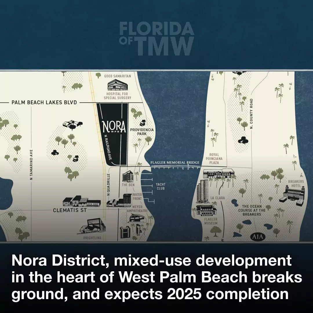 Nora District, mixed-use development in West Palm Beach, expects 2025 completion