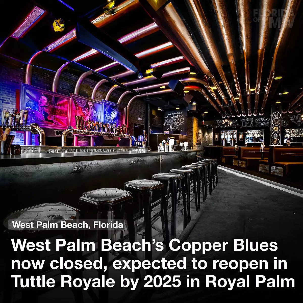 West Palm Beach's Copper Blues now closed, expected to reopen in Tuttle Royale by 2025 in Royal Palm