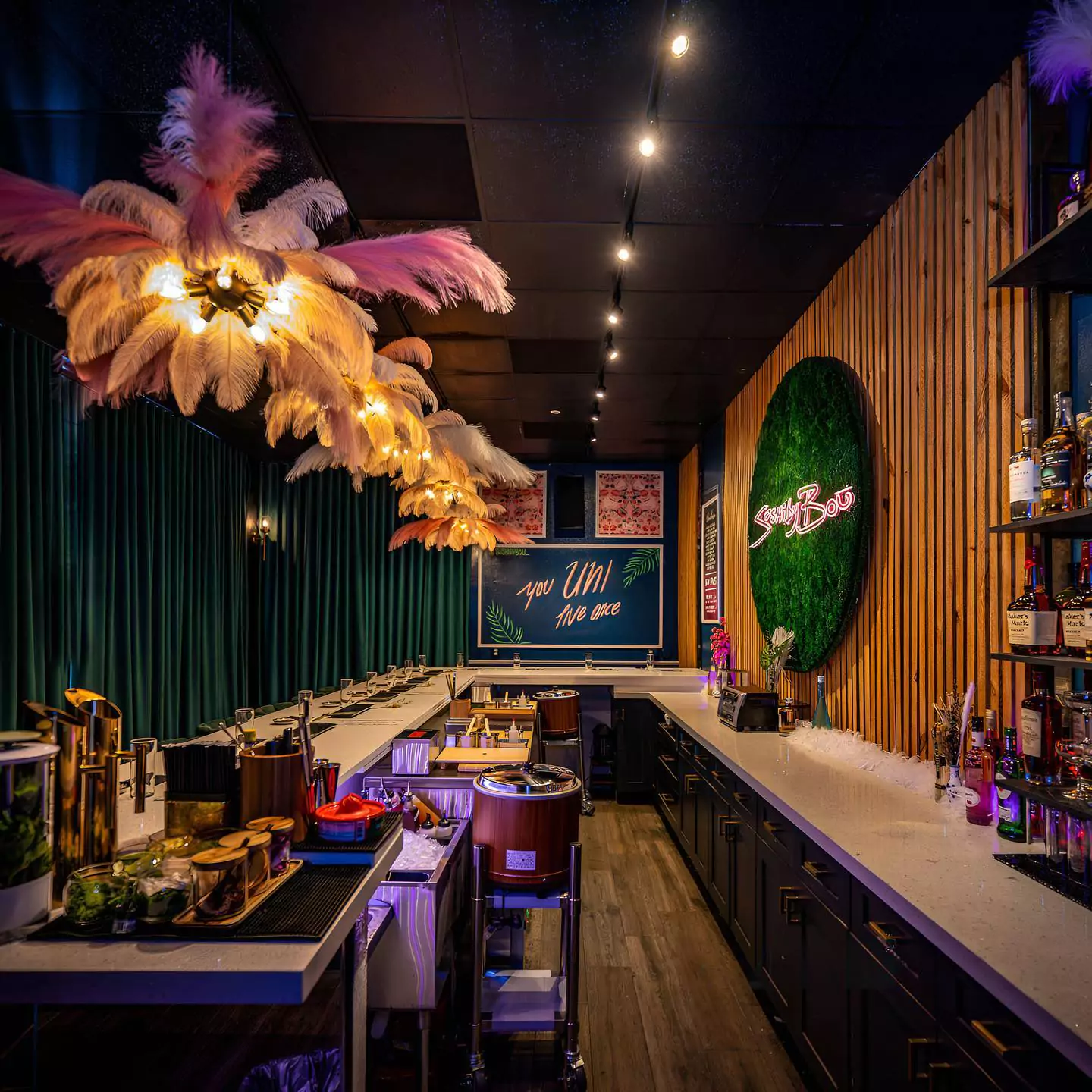 Sushi By Bou, inside Vinyl Fish Club opening today in West Palm Beach