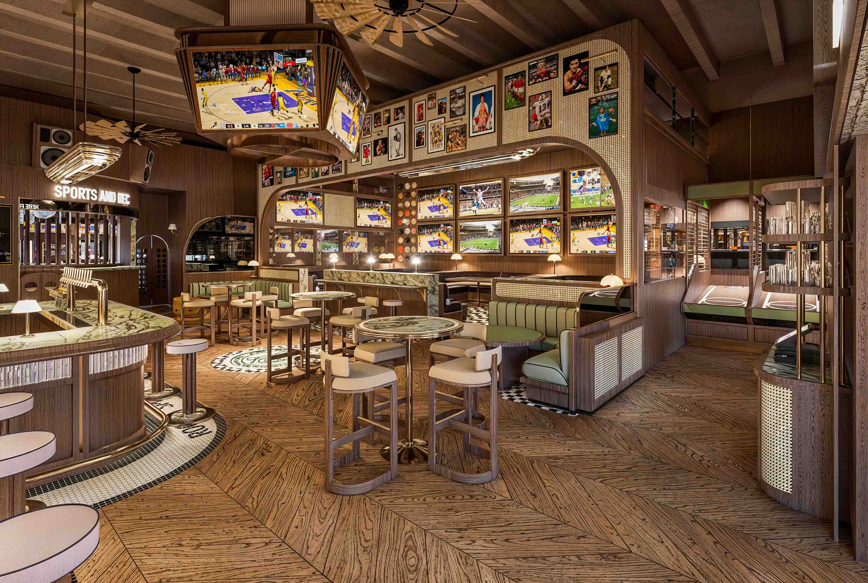 An inside look at Sports & Rec, the social sports lounge arriving soon at Nora