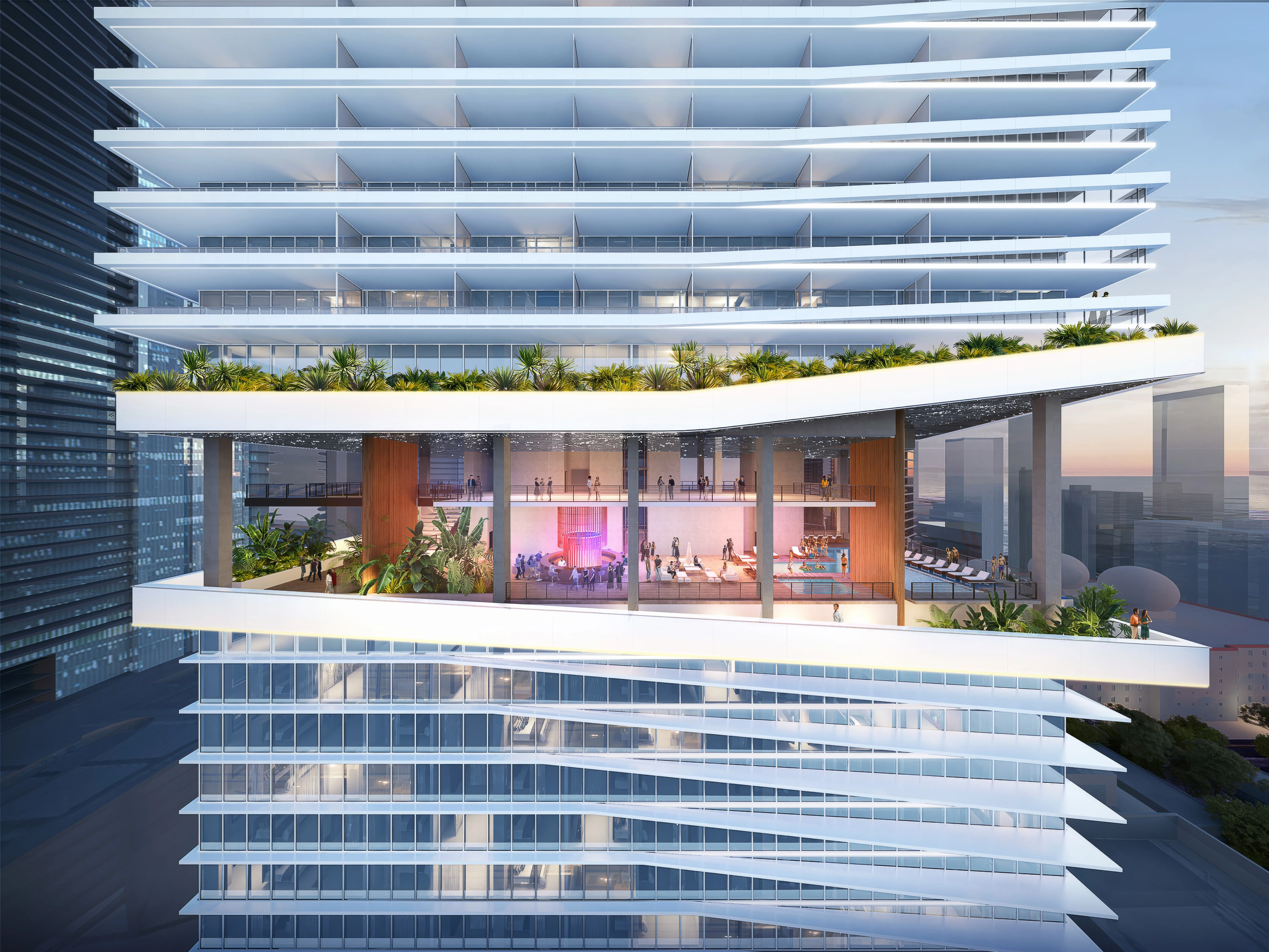 Nichols Architects reveals design for 53-story mixed-use tower at the Miami Worldcenter, including a 280-key hotel, retail space, a restaurant, and luxury condominiums 