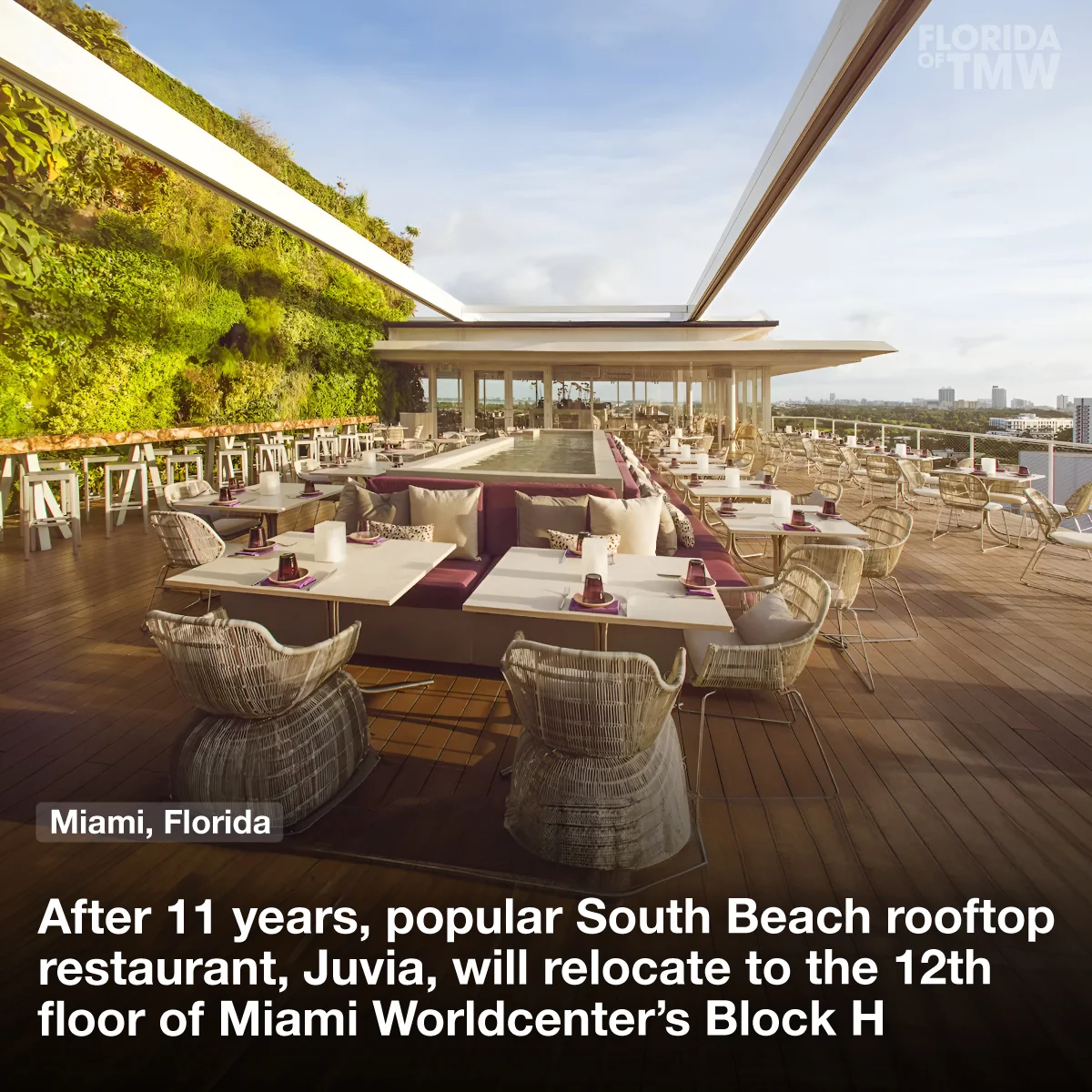 After 11 years, popular South Beach restaurant, Juvia, will relocate to the Miami World Center