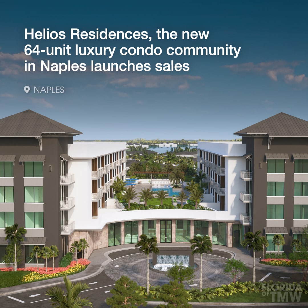 Helios Residences, the new 64-unit luxury condo community in Naples, launches sales