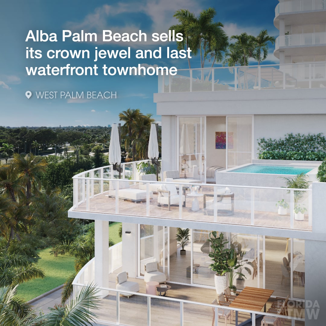 Alba Palm Beach sells its crown jewel and last waterfront townhome