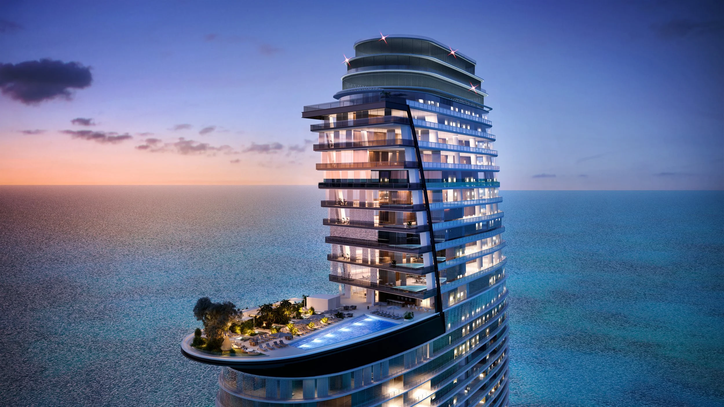 Aston Martin Residences, a 69-story waterfront tower standing 817 feet above the Miami River, sells its final sky penthouse, with the building nearing completion