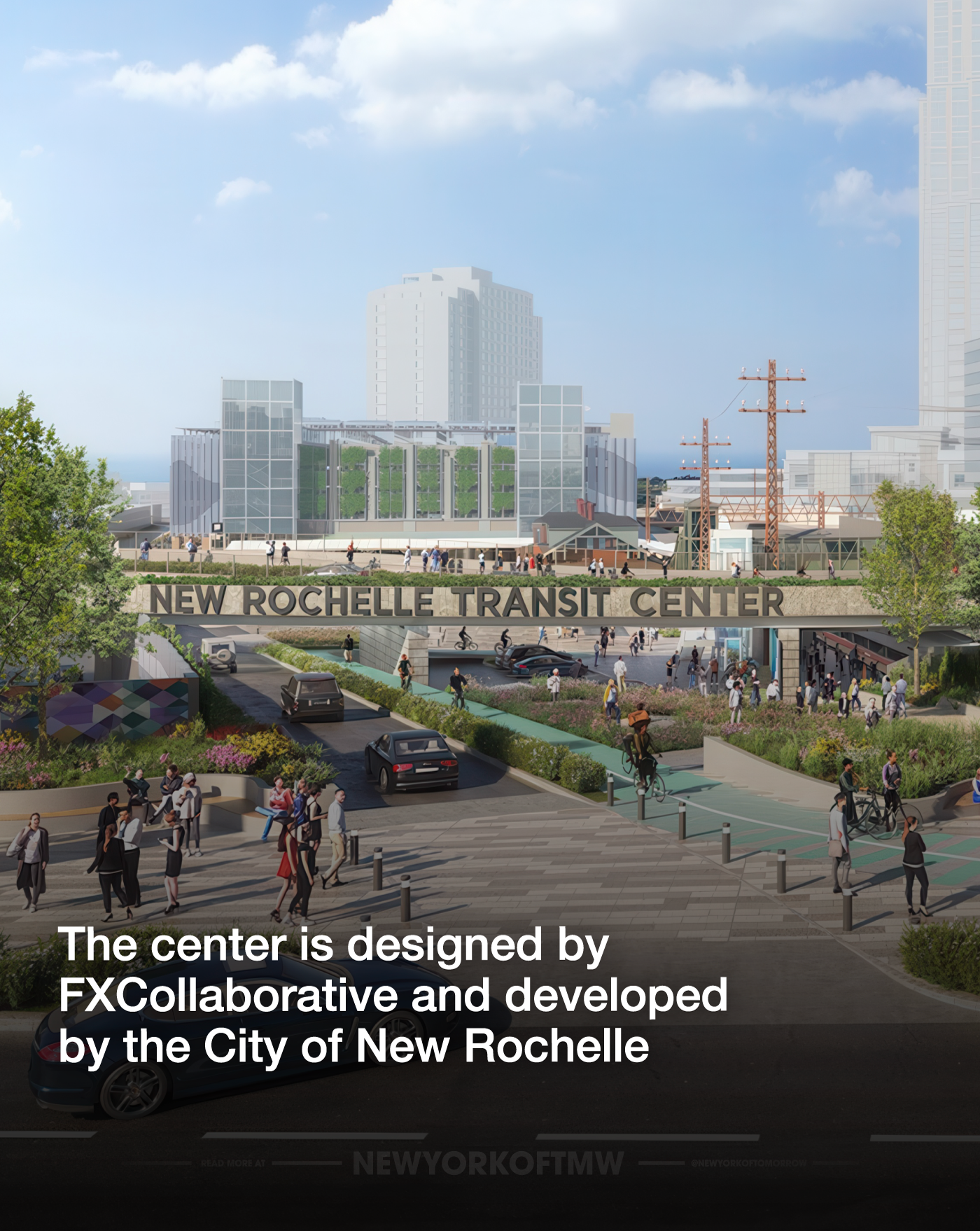 Inside look at the New RochelleTransit Center, a new modern pedestrian-oriented hub