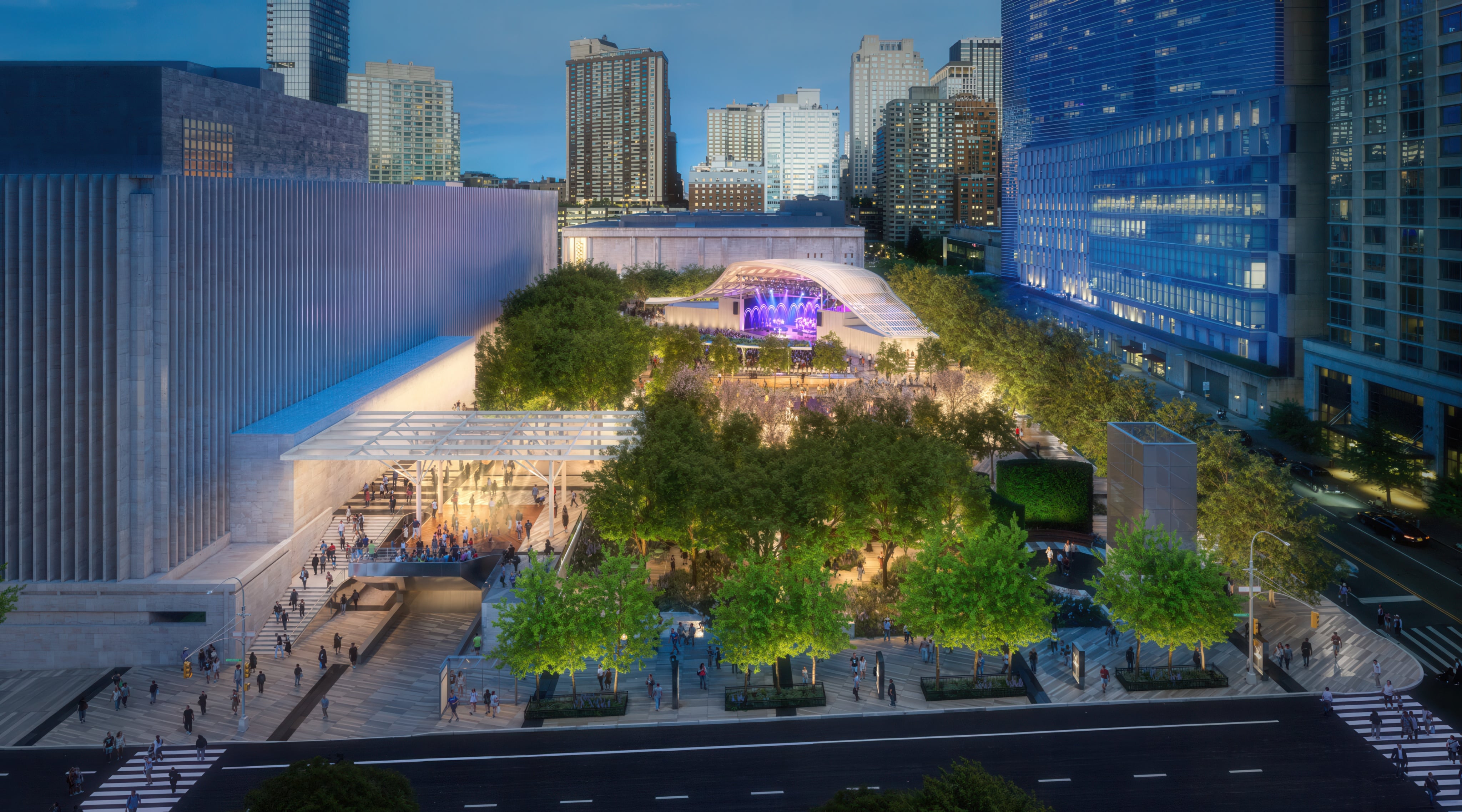 Rendering of the new Damrosch Park, Brooklyn Digital Foundry