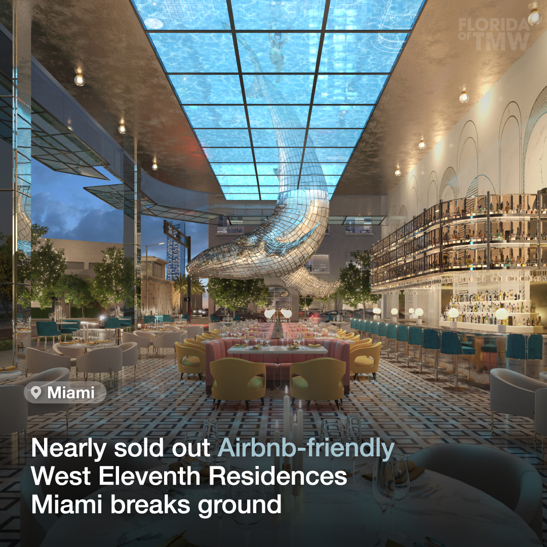 Nearly sold out Airbnb-friendly West Eleventh Residences Miami breaks ground