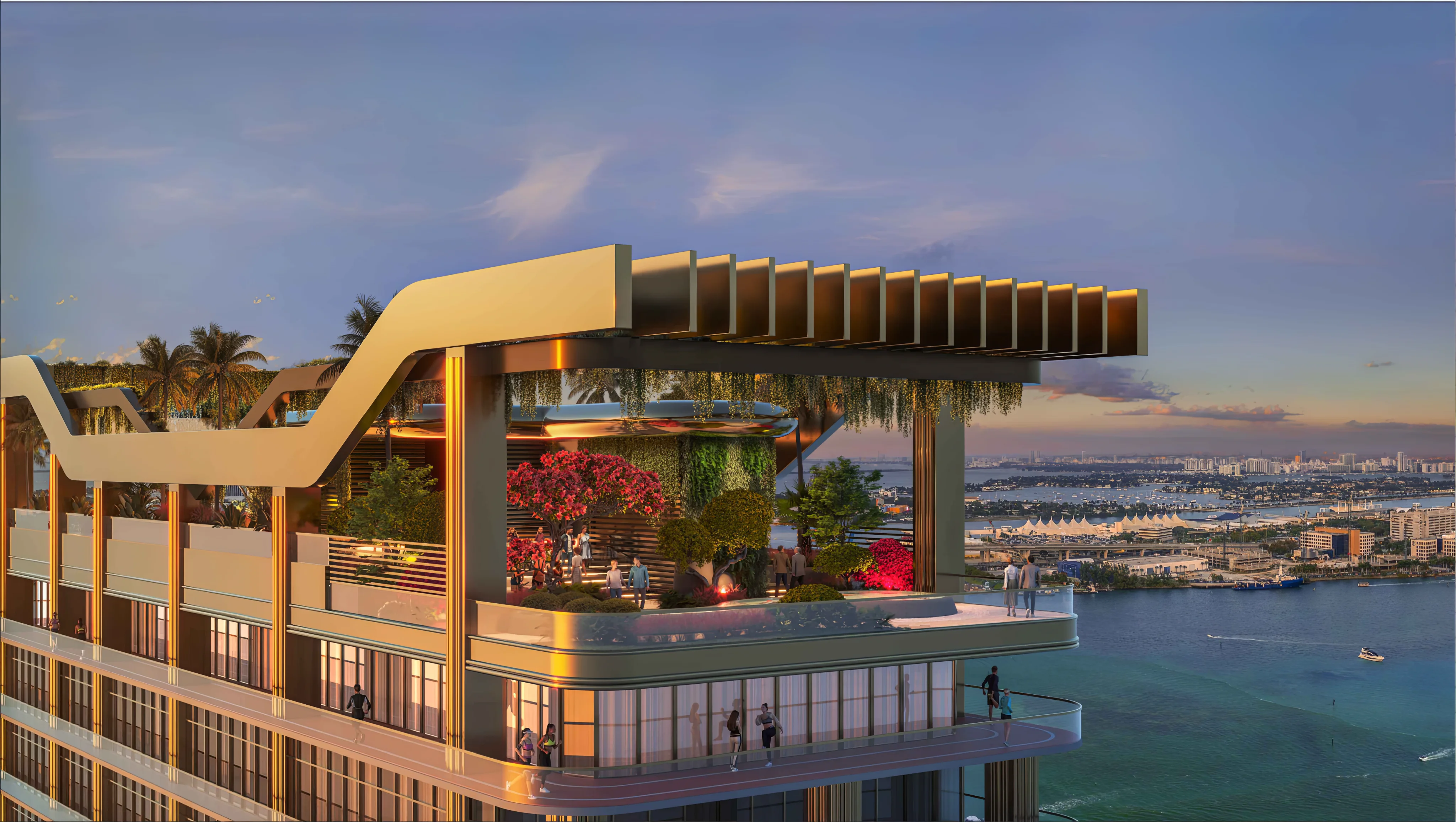 Blutrich Holdings propose Clear Residences, a 60-story 690-foot illuminated mixed-use tower in downtown Miami, offering 549 residential units and extensive amenities