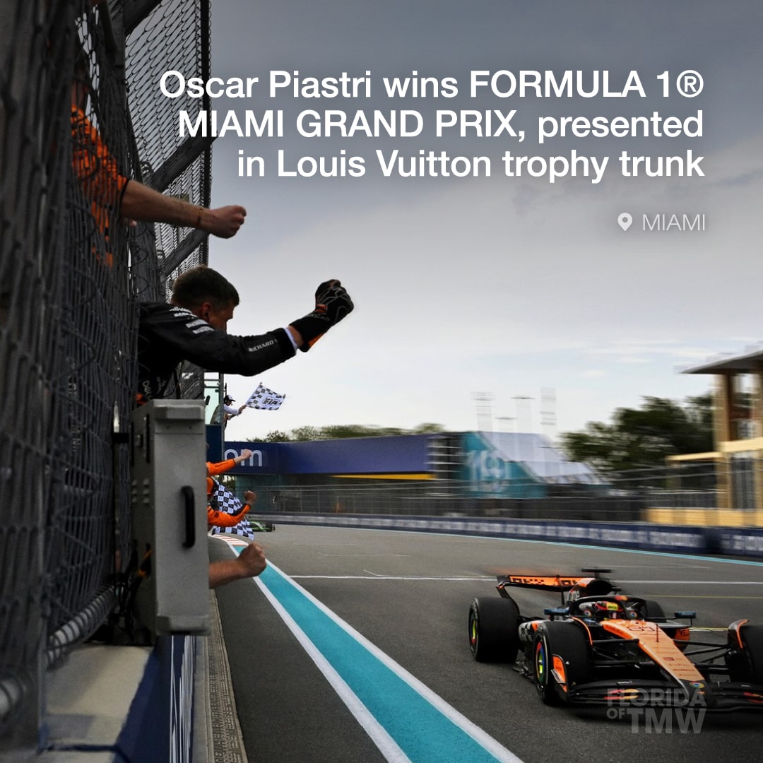 Oscar Piastri wins FORMULA 1® MIAMI GRAND PRIX, presented in Louis Vuitton trophy trunk