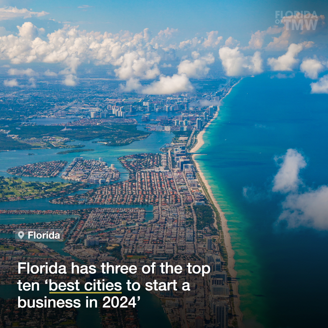 Florida has three of the top ten ‘best cities to start a business in 2024’
