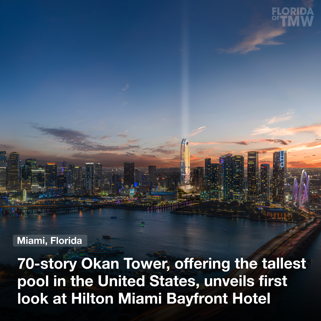70-story Okan Tower, offering the tallest pool in the US, unveils first look at their Hilton hotel