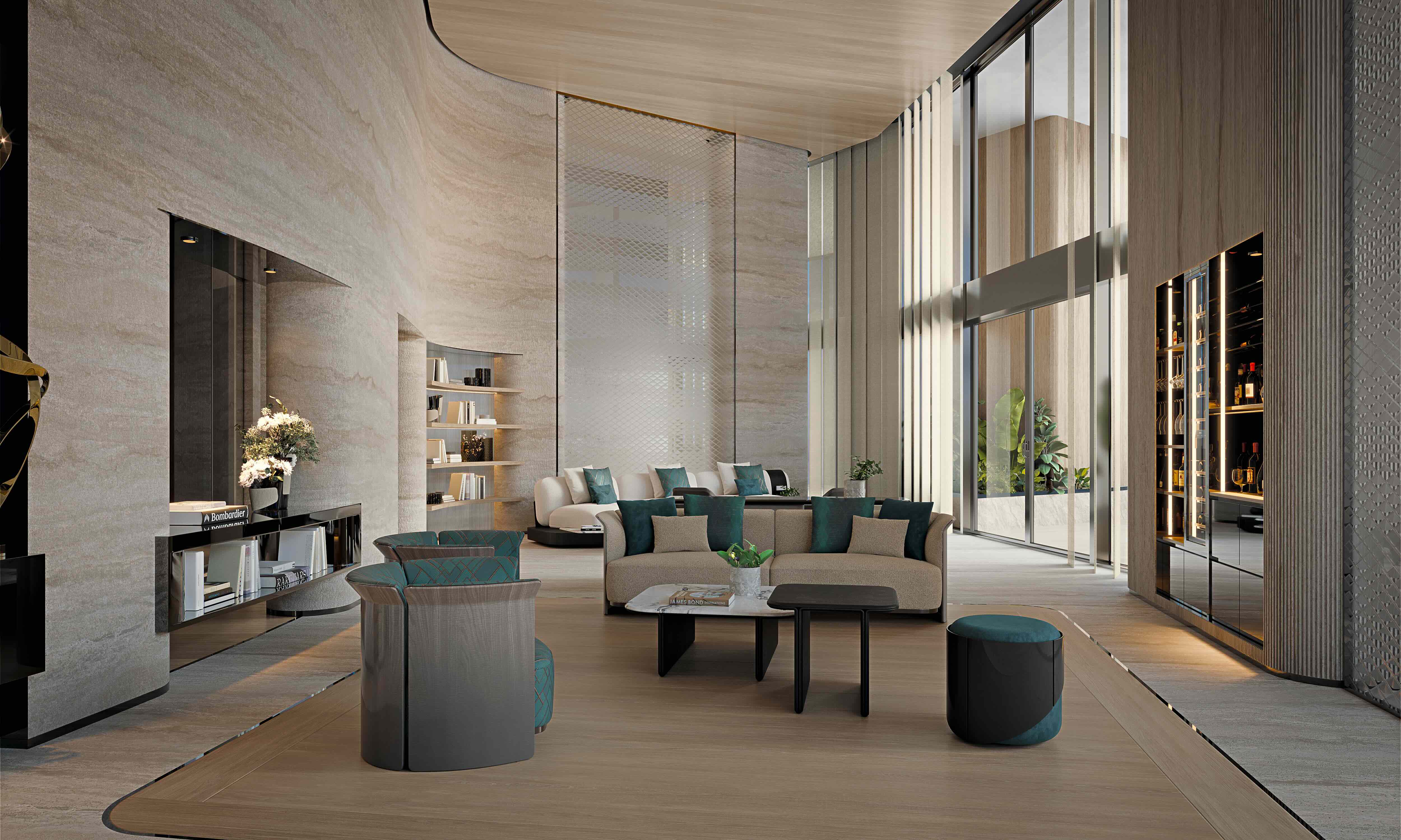 Rendering of the Penthouse, Bentley Residences Miami