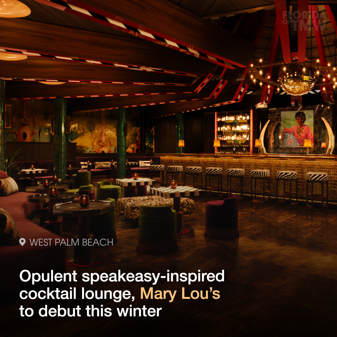 Opulent speakeasy-inspired cocktail lounge, Mary Lou’s to debut this winter in West Palm Beach