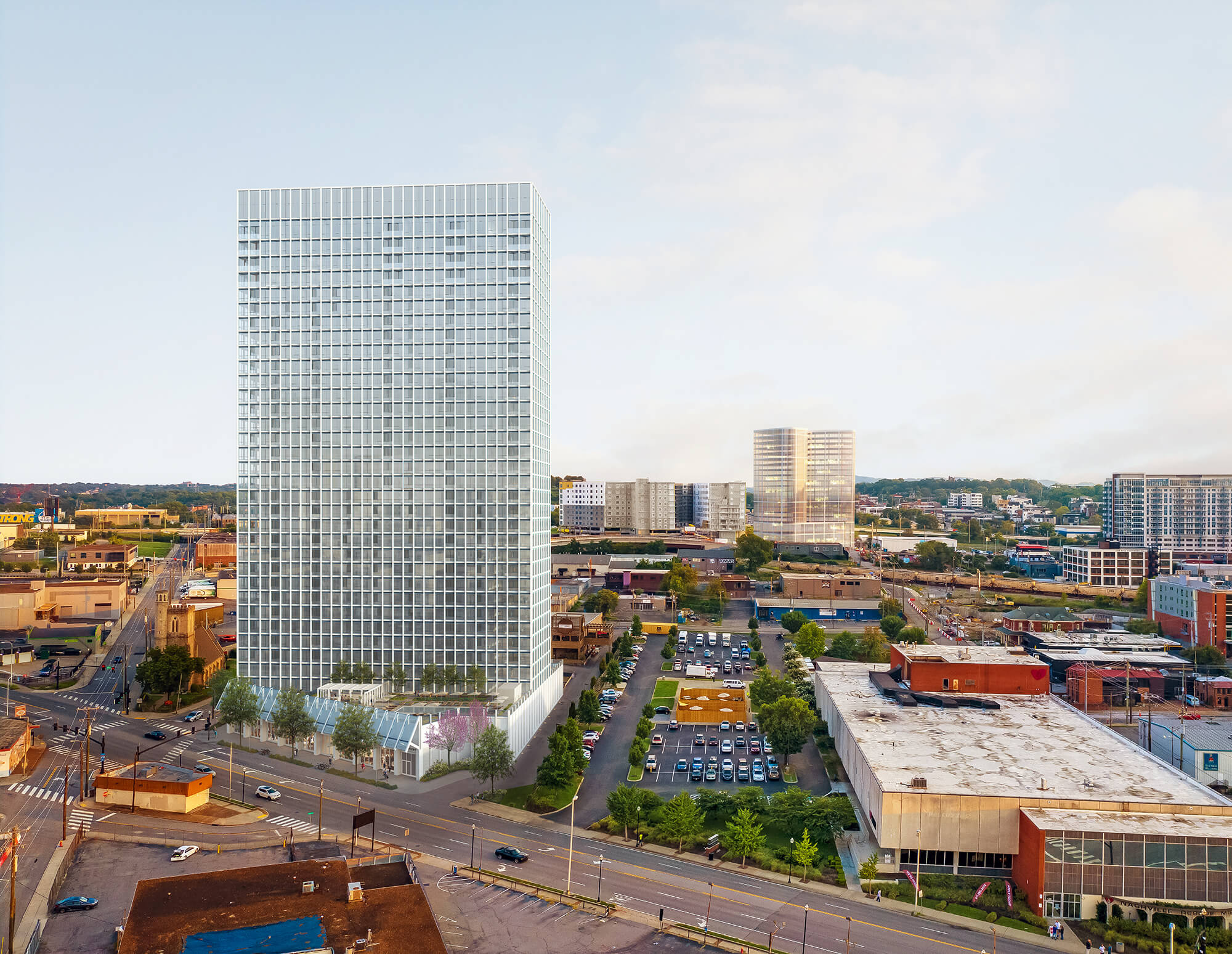 Ray Nashville, a 32-story residential tower is set to rise in Pie Town