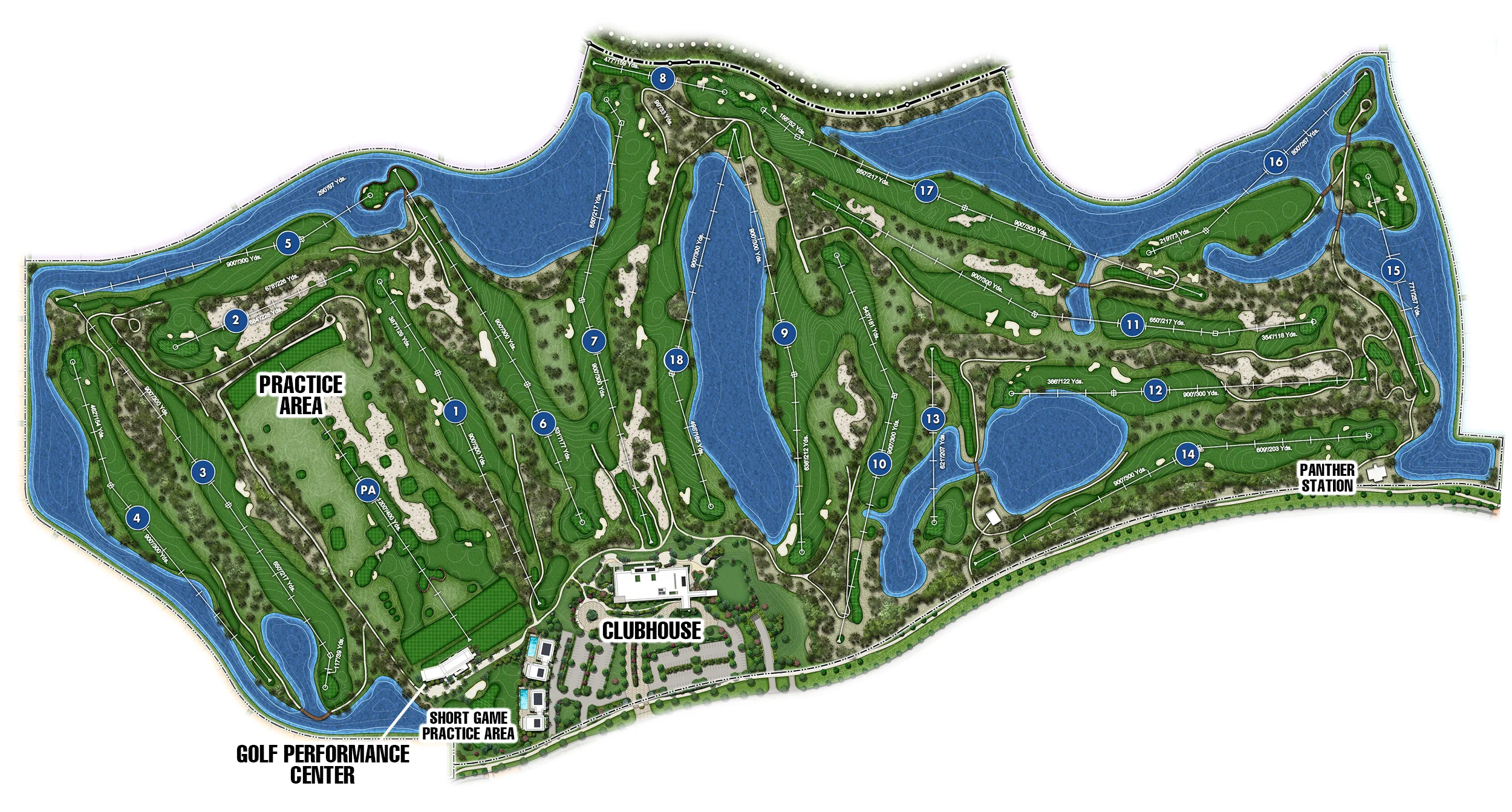Panther National's 18-hole championship golf course is opening to members November 2023, featuring 218 bespoke homes powered by Tesla
