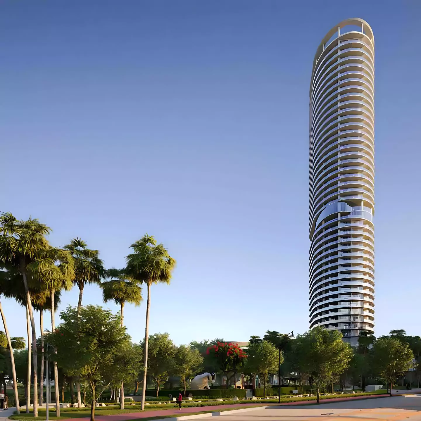 Five Park is a pre-construction condominium building in Miami Beach, designed by Arquitectonica and developed by Terra Group and GFO Investments with interiors by Gabellini Sheppard. The tower will be Miami Beach's tallest building, rising 48 stories high at 518 feet, and will offer 98 fully finished condo residences with private elevators, open floor plans, and high-end finishes. 2024 completion.